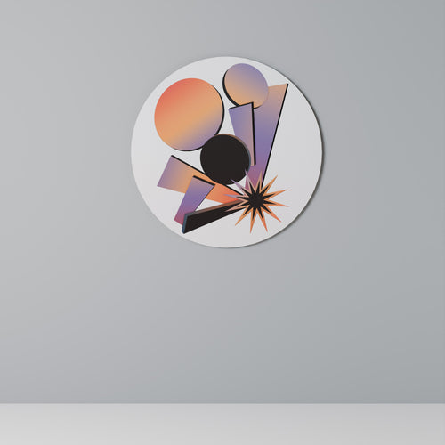 ANGULAR ARTISTRY Quadro Redondo Decorativo