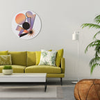 ANGULAR ARTISTRY Quadro Redondo Decorativo