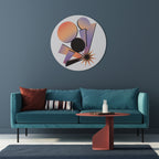 ANGULAR ARTISTRY Quadro Redondo Decorativo