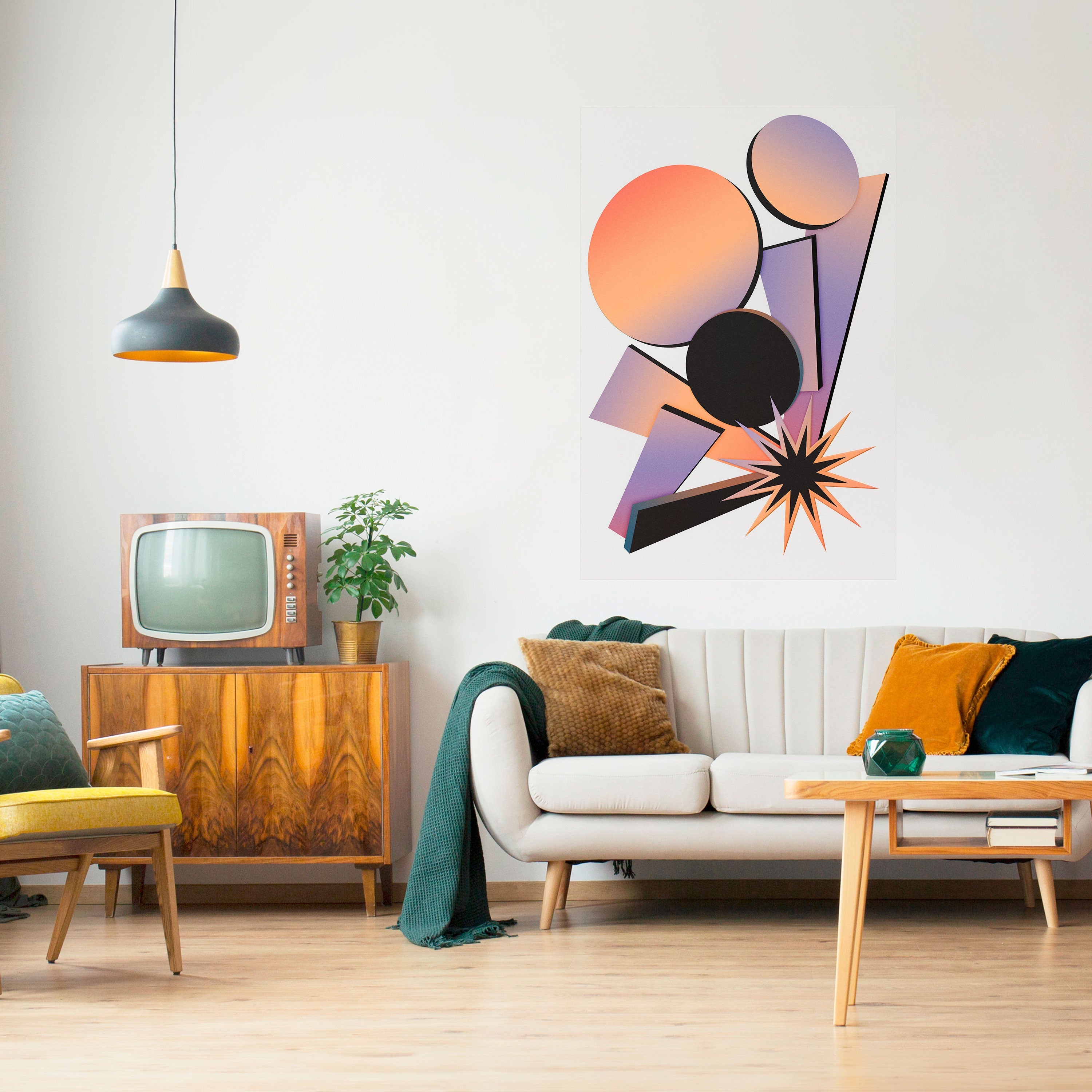 ANGULAR ARTISTRY Poster Vertical Autocolante