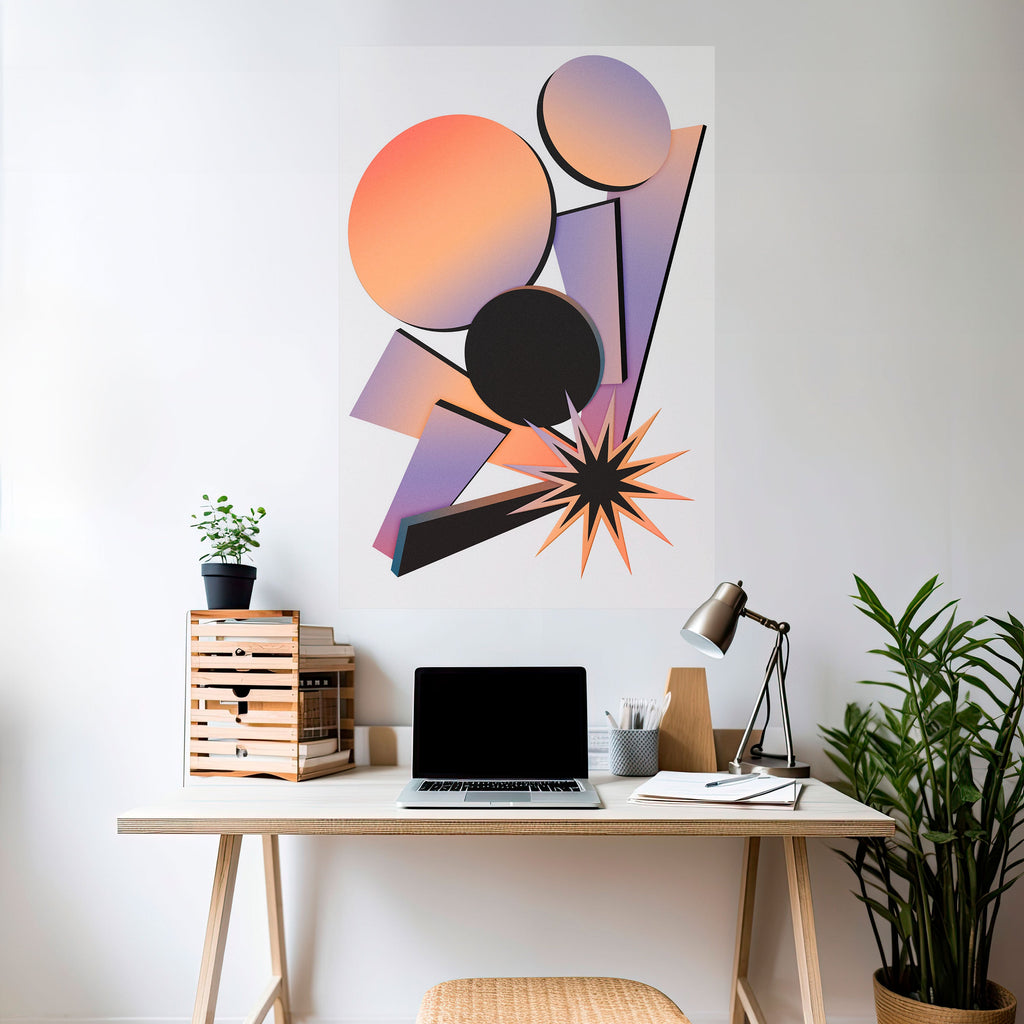 ANGULAR ARTISTRY Poster Vertical Autocolante