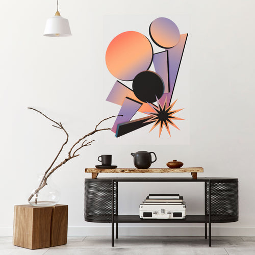 ANGULAR ARTISTRY Poster Vertical Autocolante