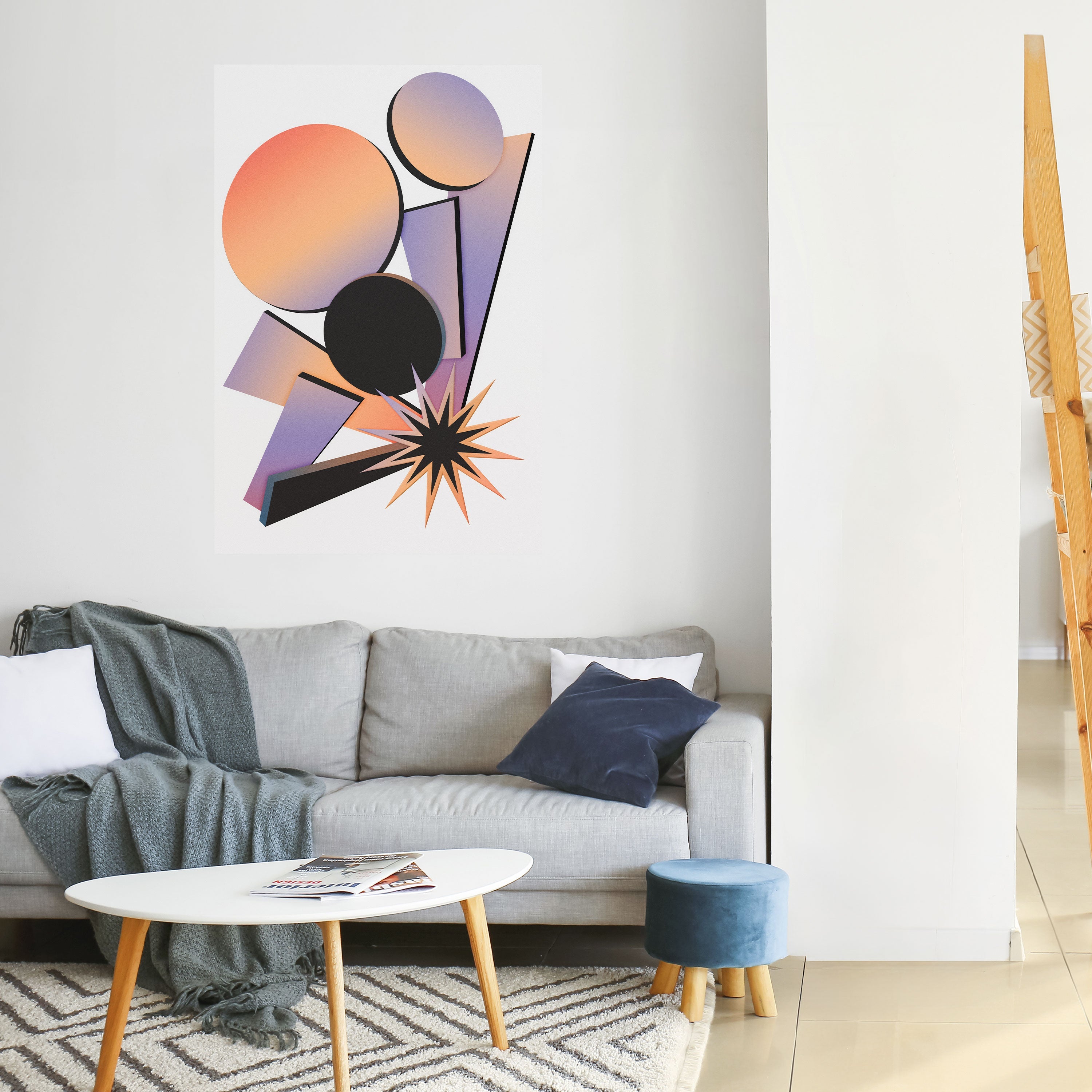 ANGULAR ARTISTRY Poster Vertical Autocolante