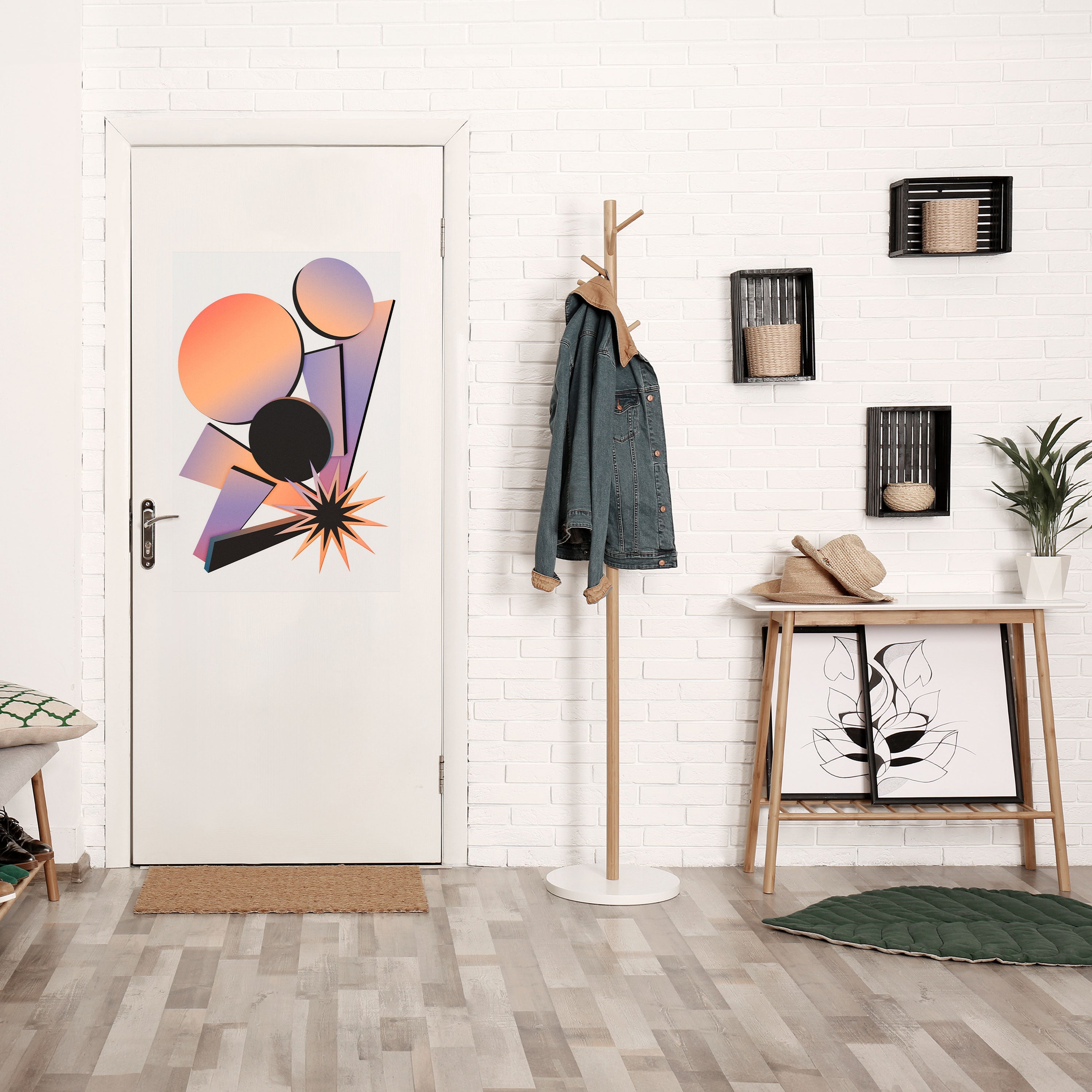 ANGULAR ARTISTRY Poster Vertical Autocolante