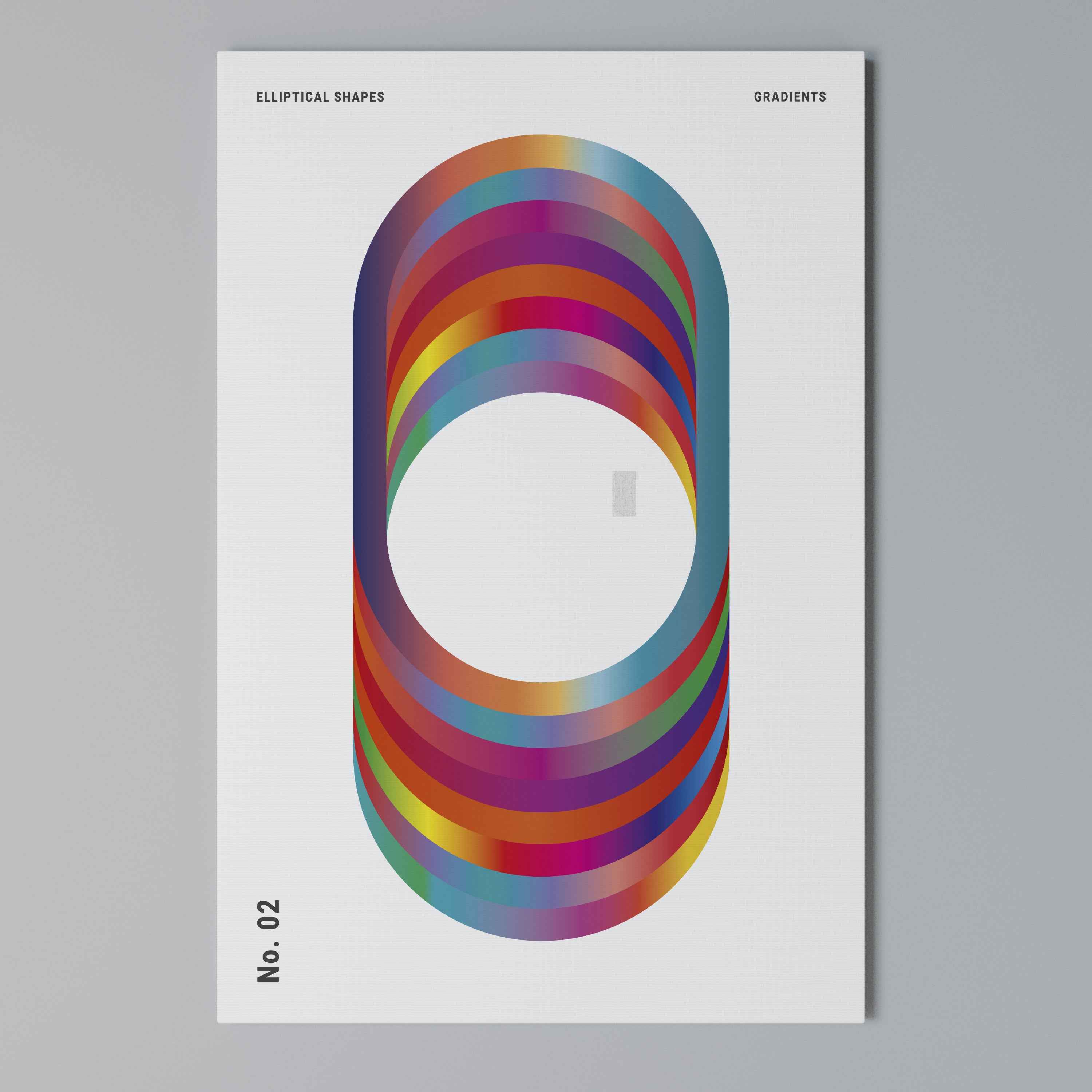 ELIPTICAL GRADIENTS Vertical Canvas Print