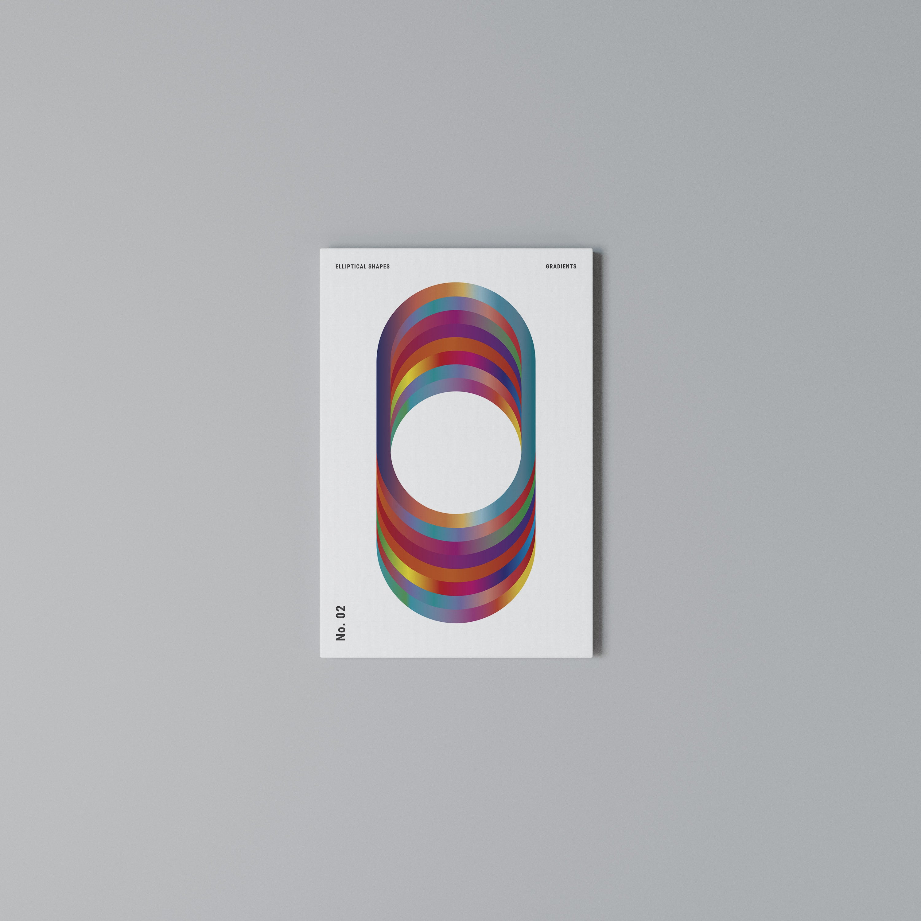 ELIPTICAL GRADIENTS Vertical Canvas Print