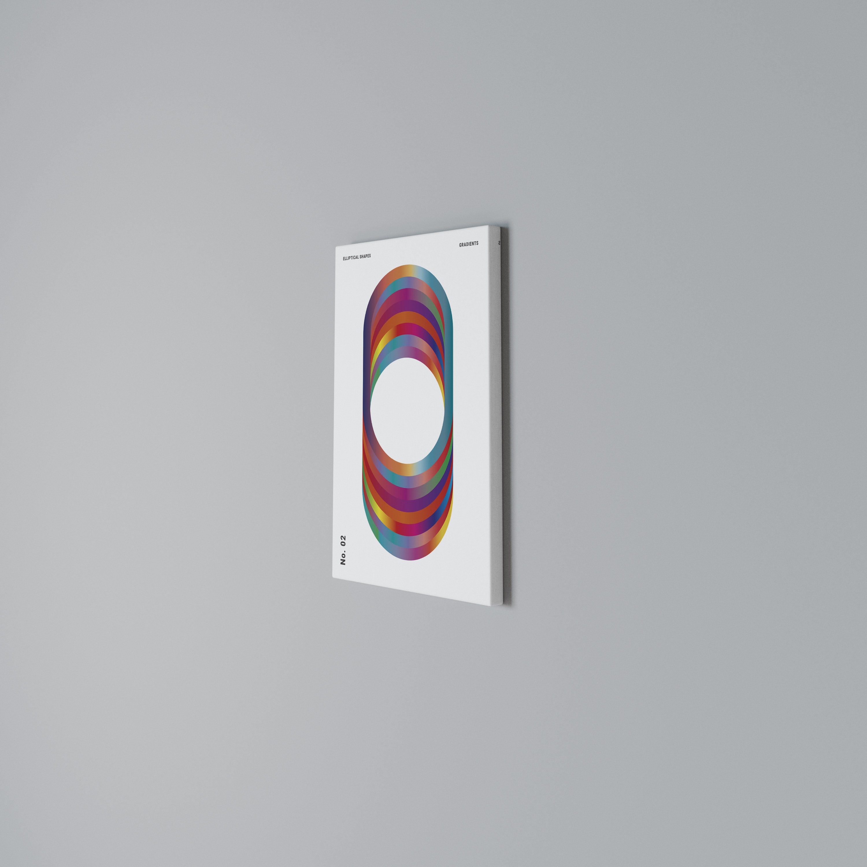 ELIPTICAL GRADIENTS Vertical Canvas Print