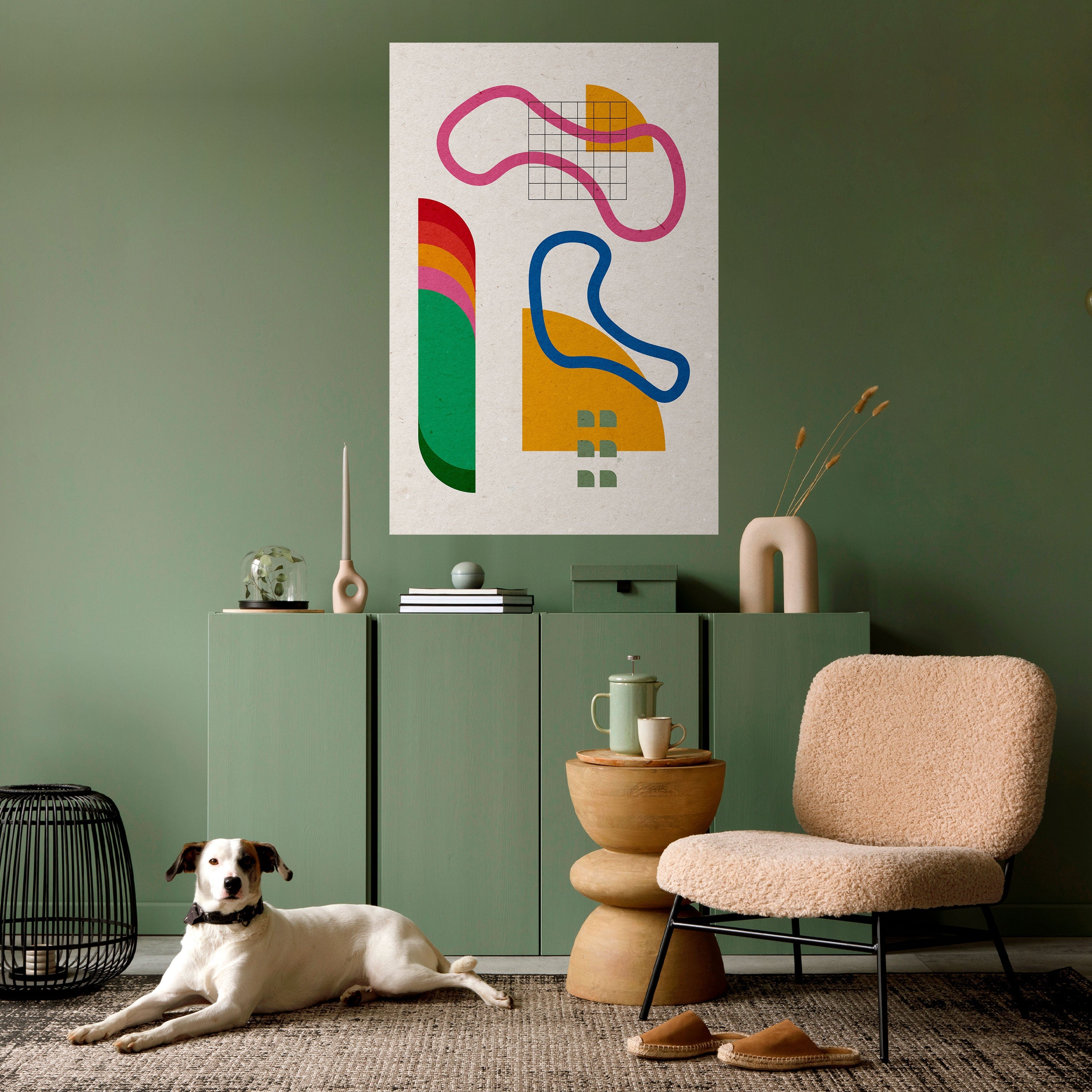 SHAPE SHOCK Peel and Stick Vertical Poster