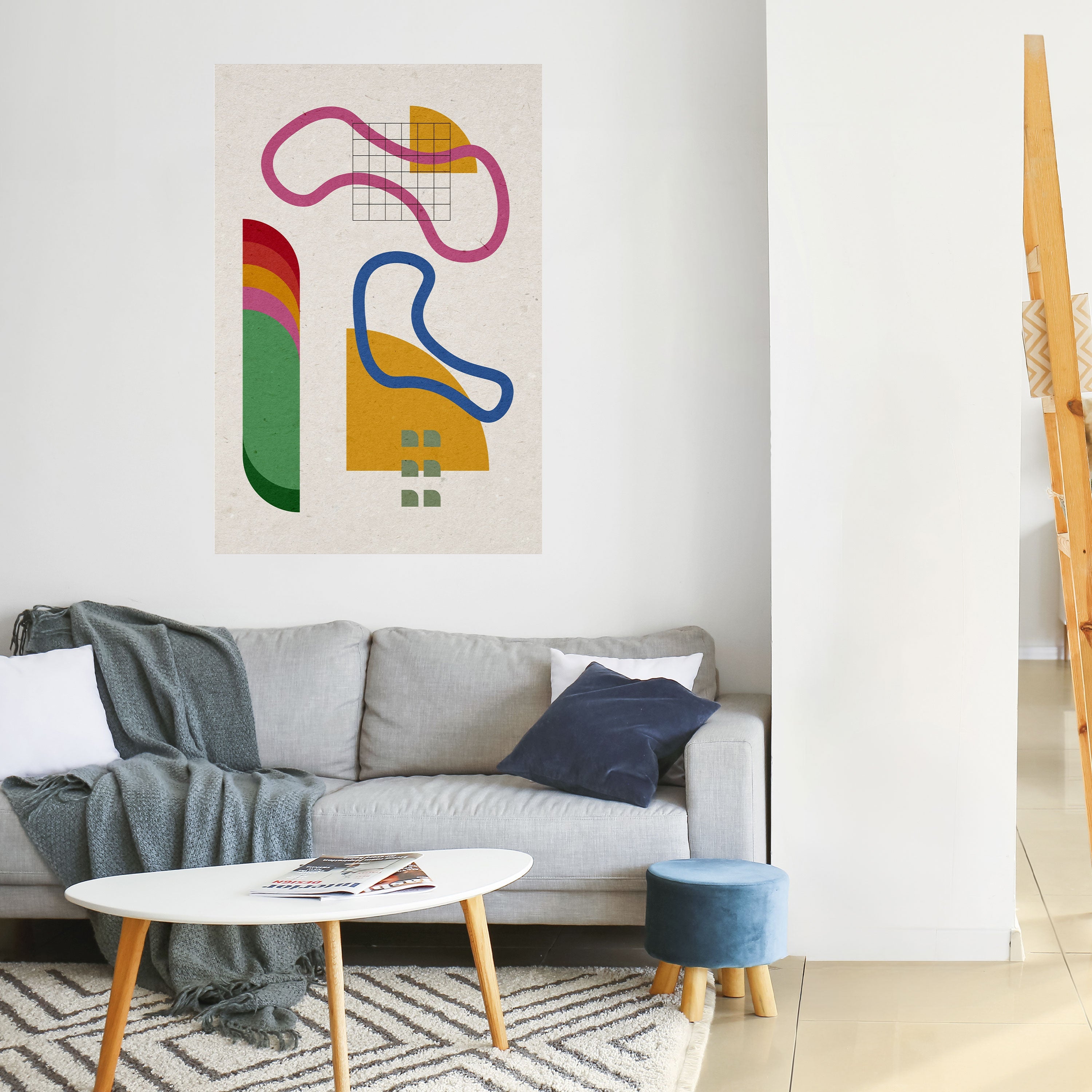 SHAPE SHOCK Peel and Stick Vertical Poster