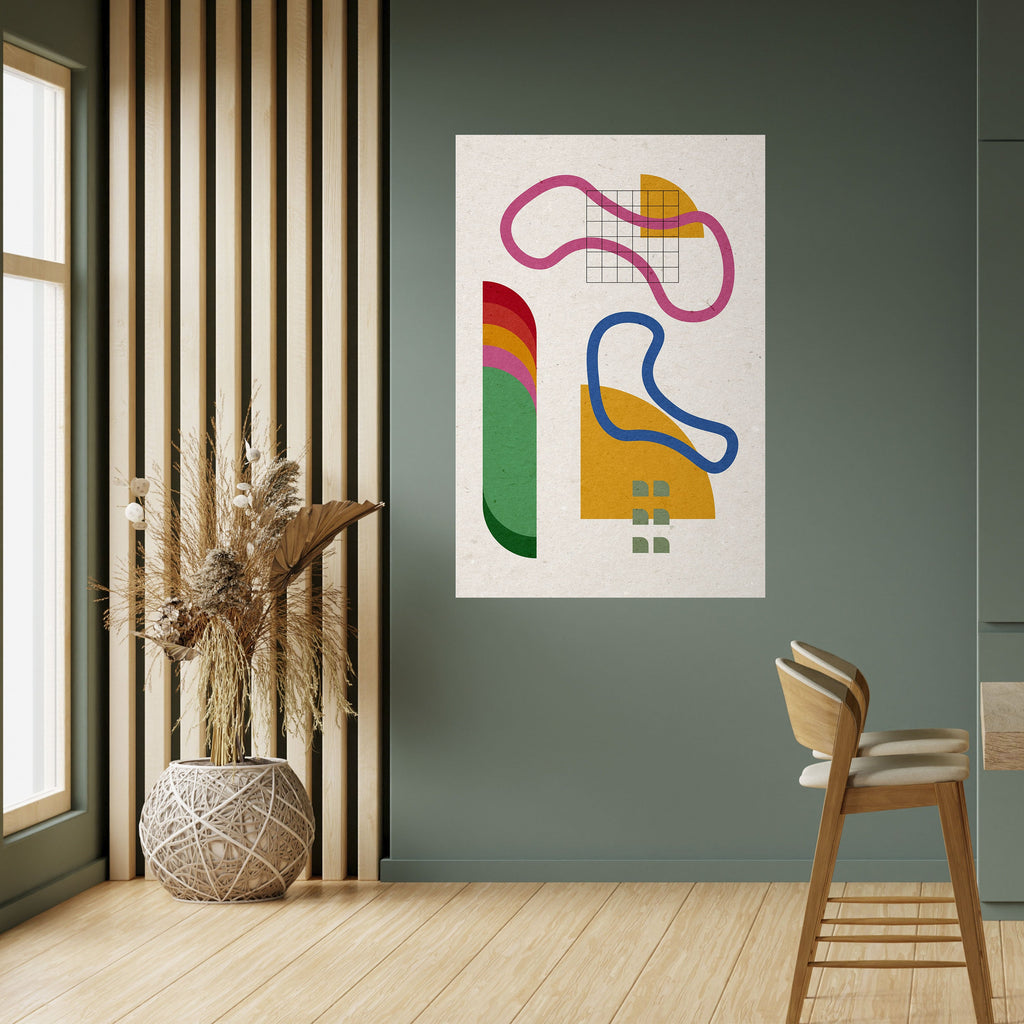 SHAPE SHOCK Peel and Stick Vertical Poster