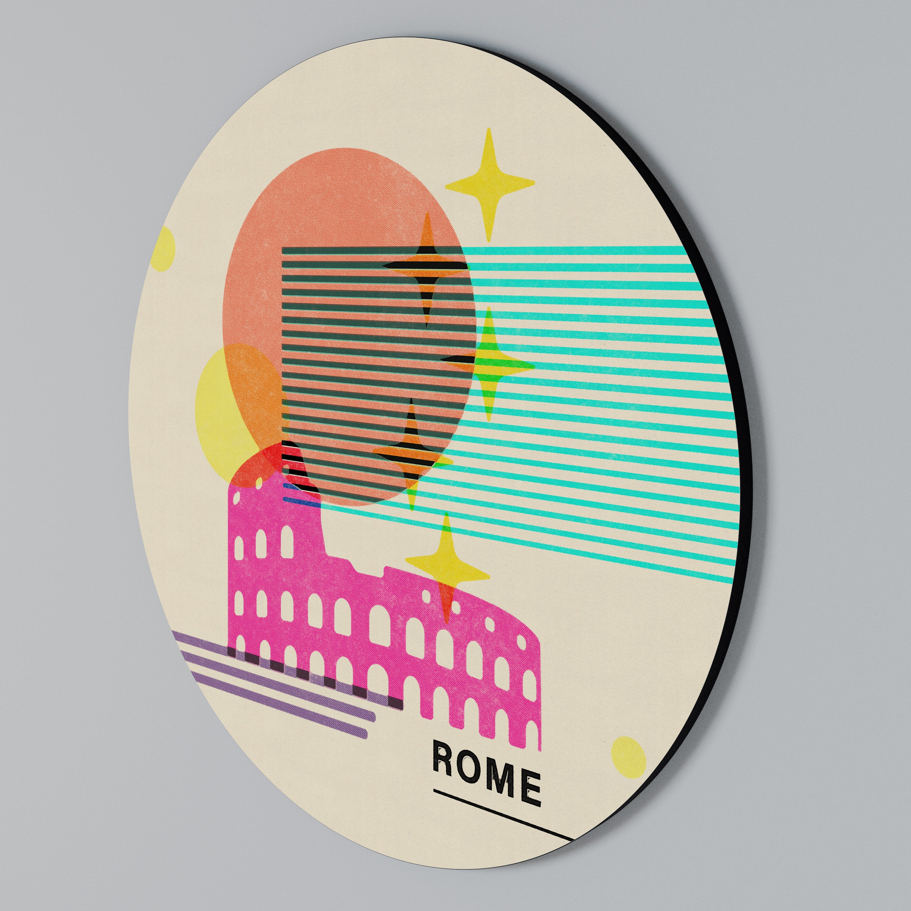 ROMAN SPARKLE Arte de Parede Redonda