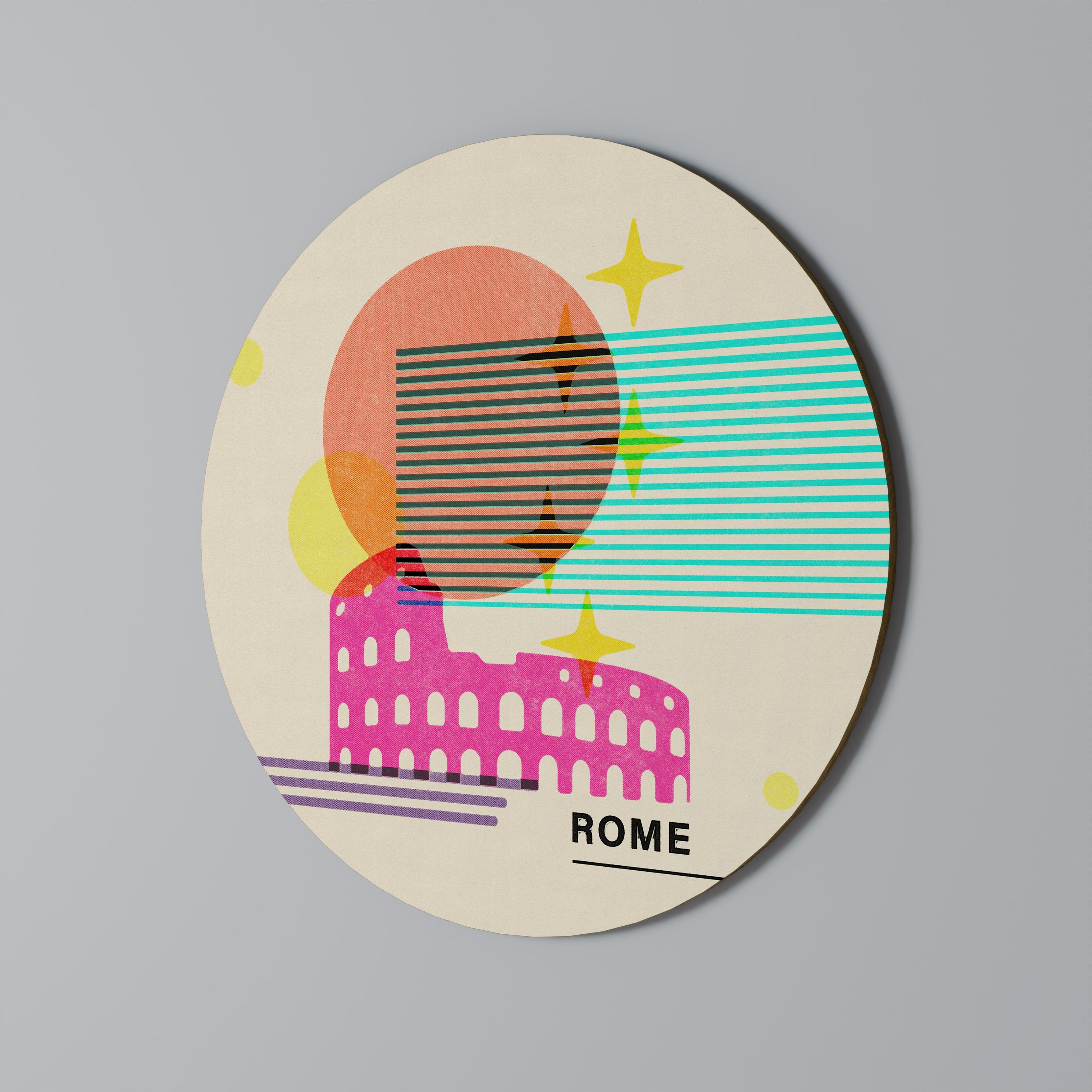 ROMAN SPARKLE Quadro Redondo Decorativo