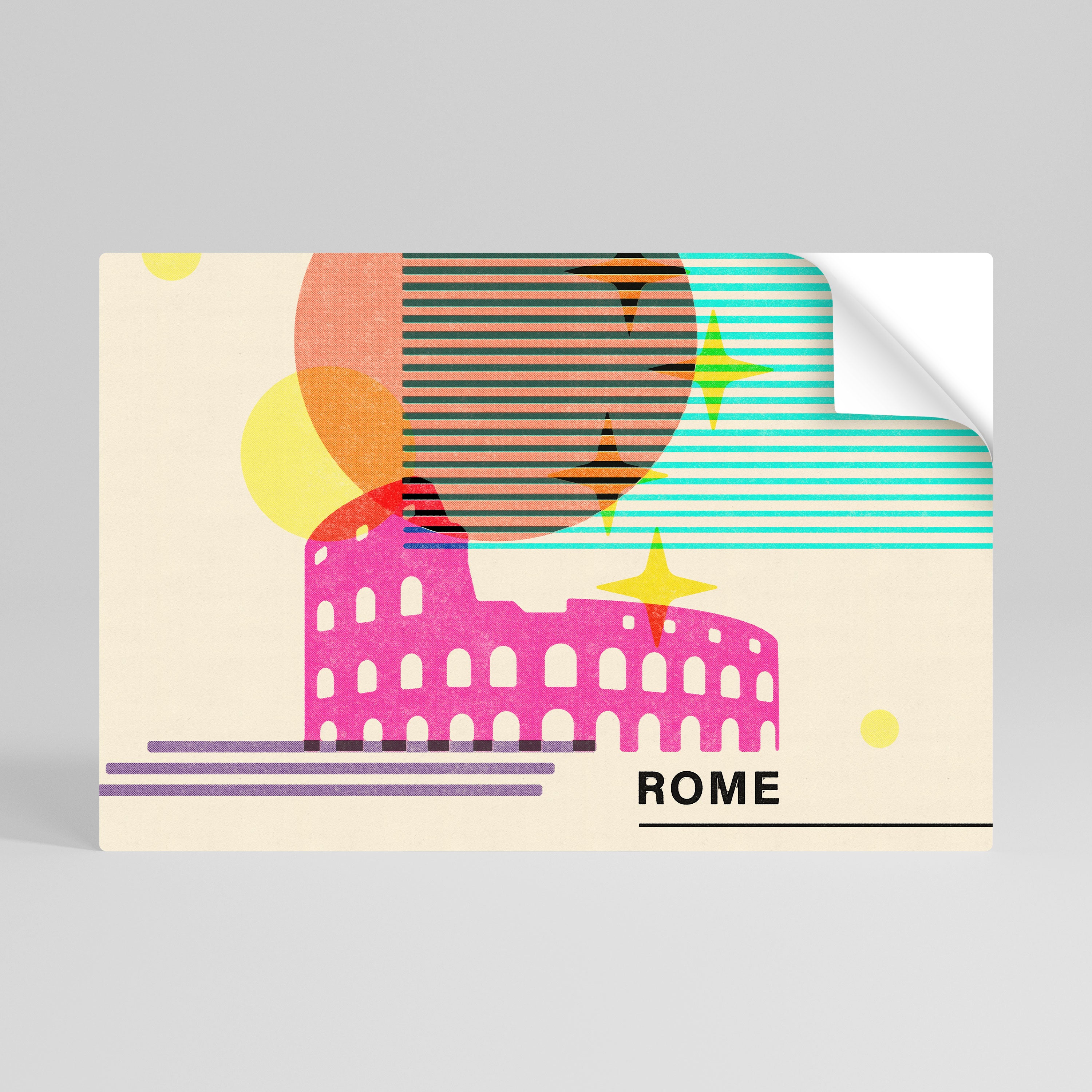 ROMAN SPARKLE Póster Autocolante Horizontal