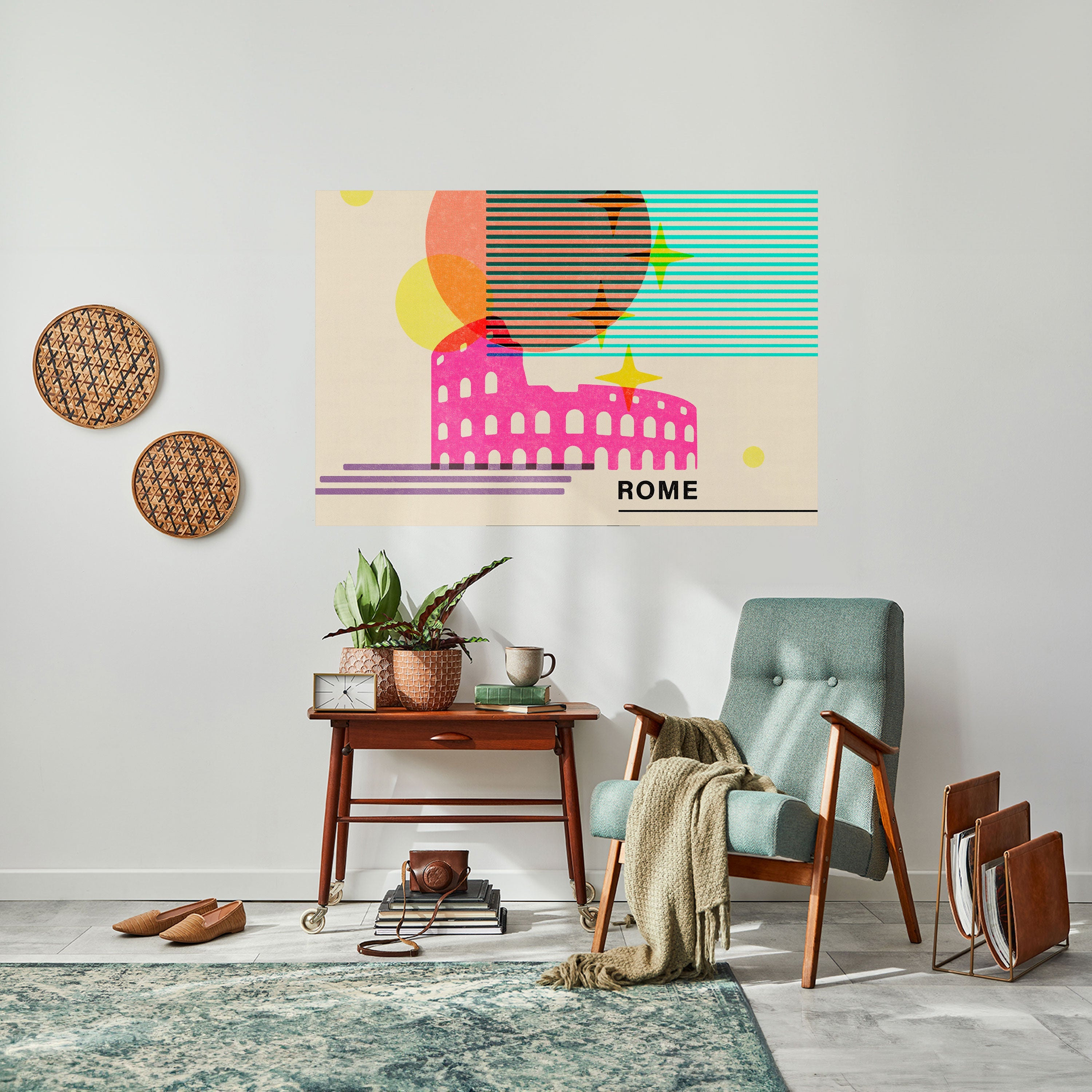 ROMAN SPARKLE Peel and Stick Horizontal Poster