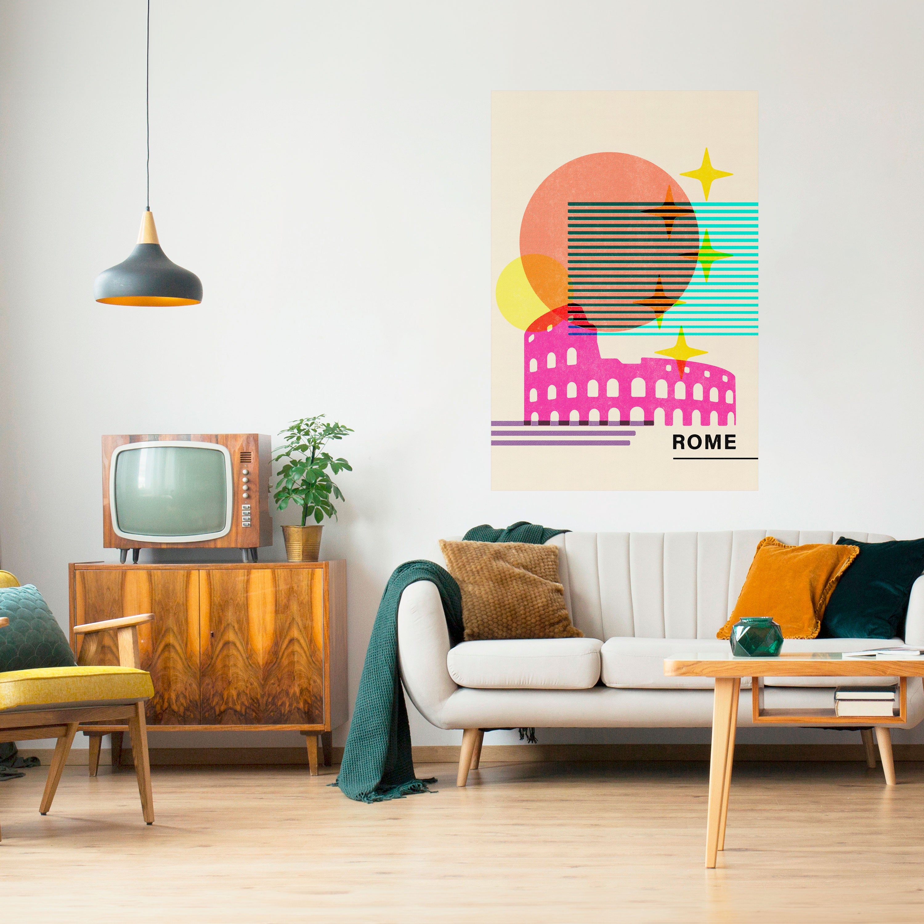 ROMAN SPARKLE Poster Vertical Autocolante