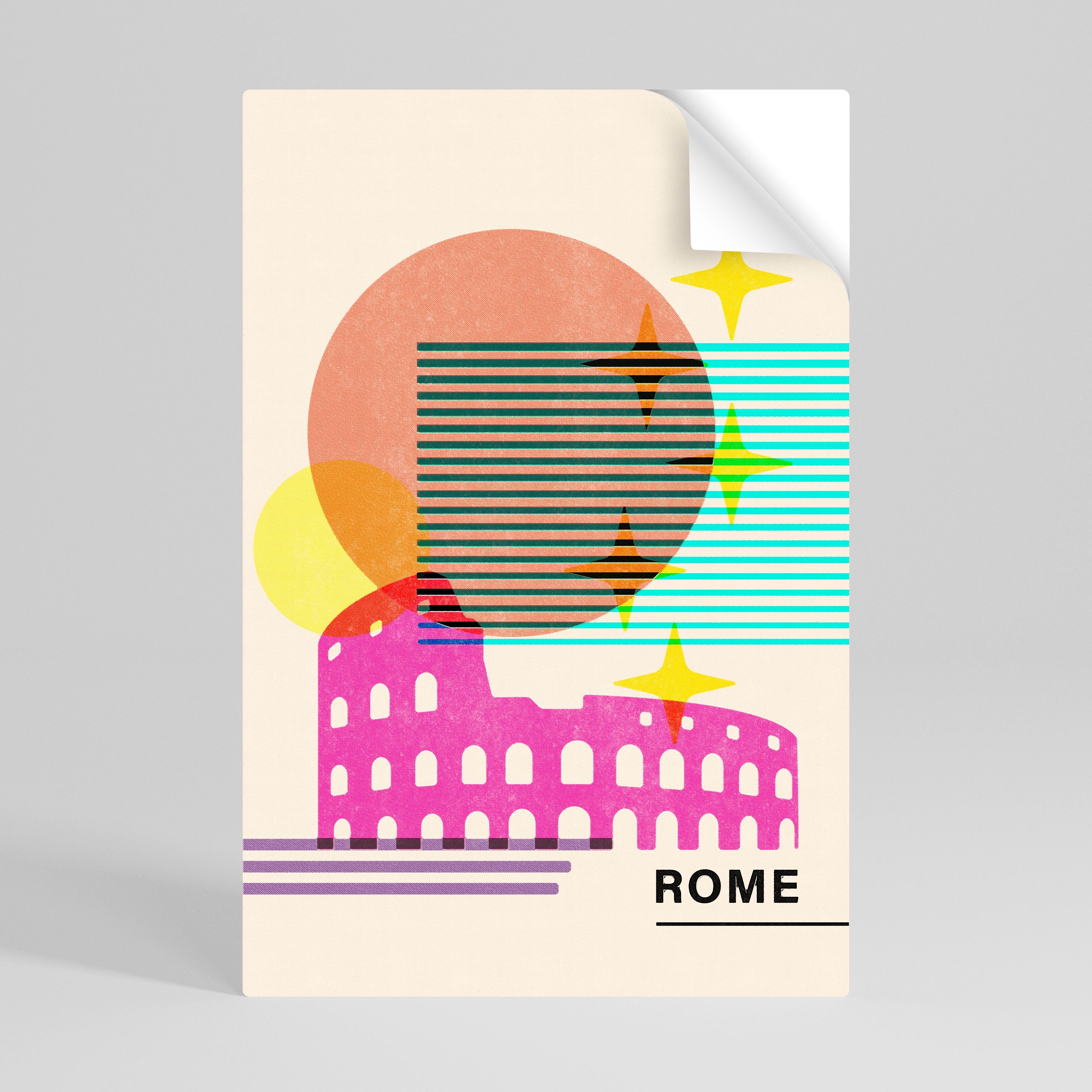 ROMAN SPARKLE Poster Vertical Autocolante