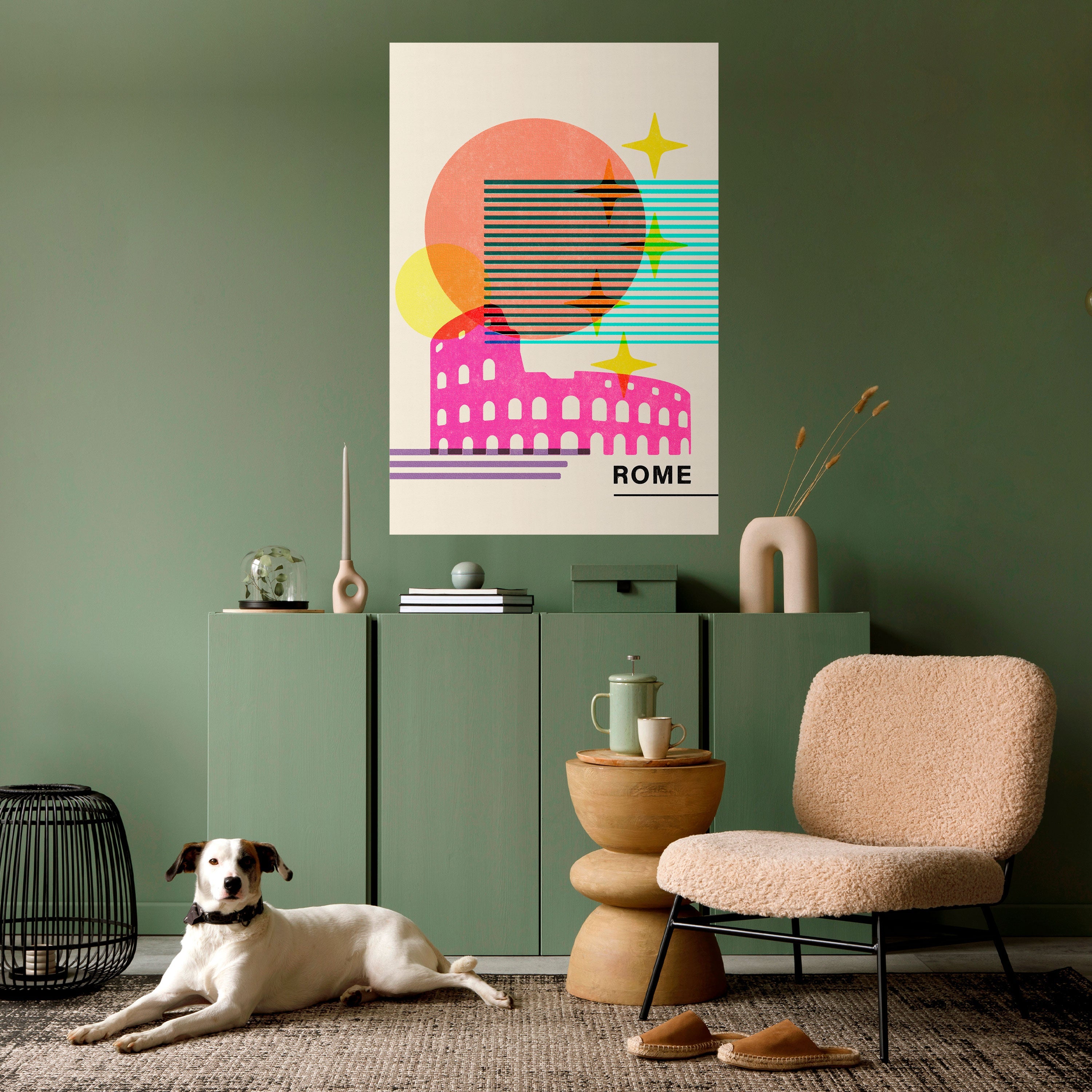 ROMAN SPARKLE Poster Vertical Autocolante