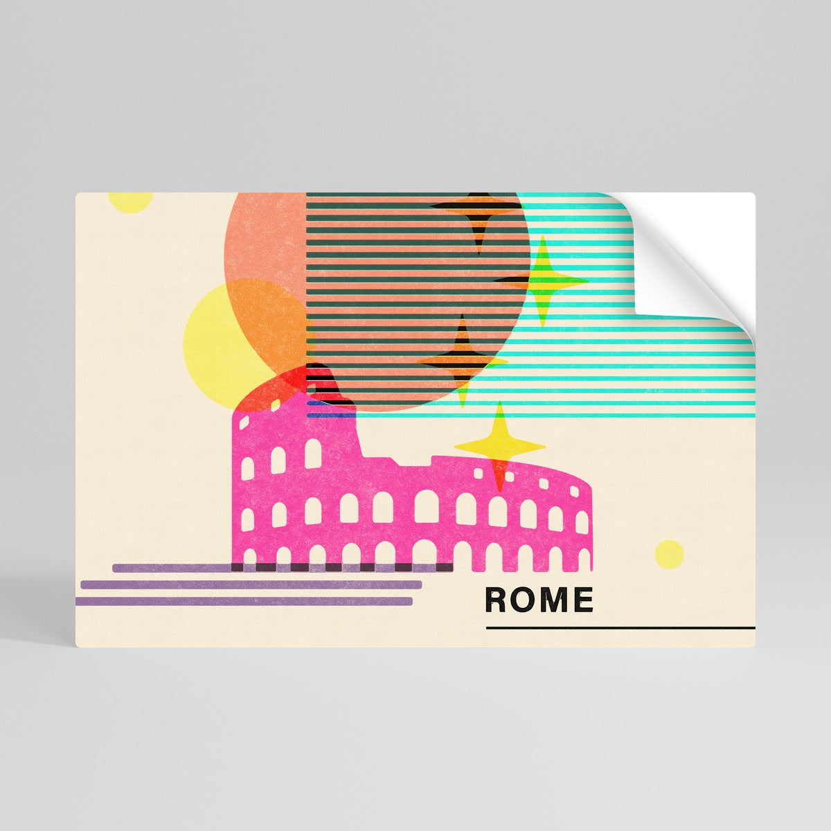 ROMAN SPARKLE Póster Autocolante Horizontal