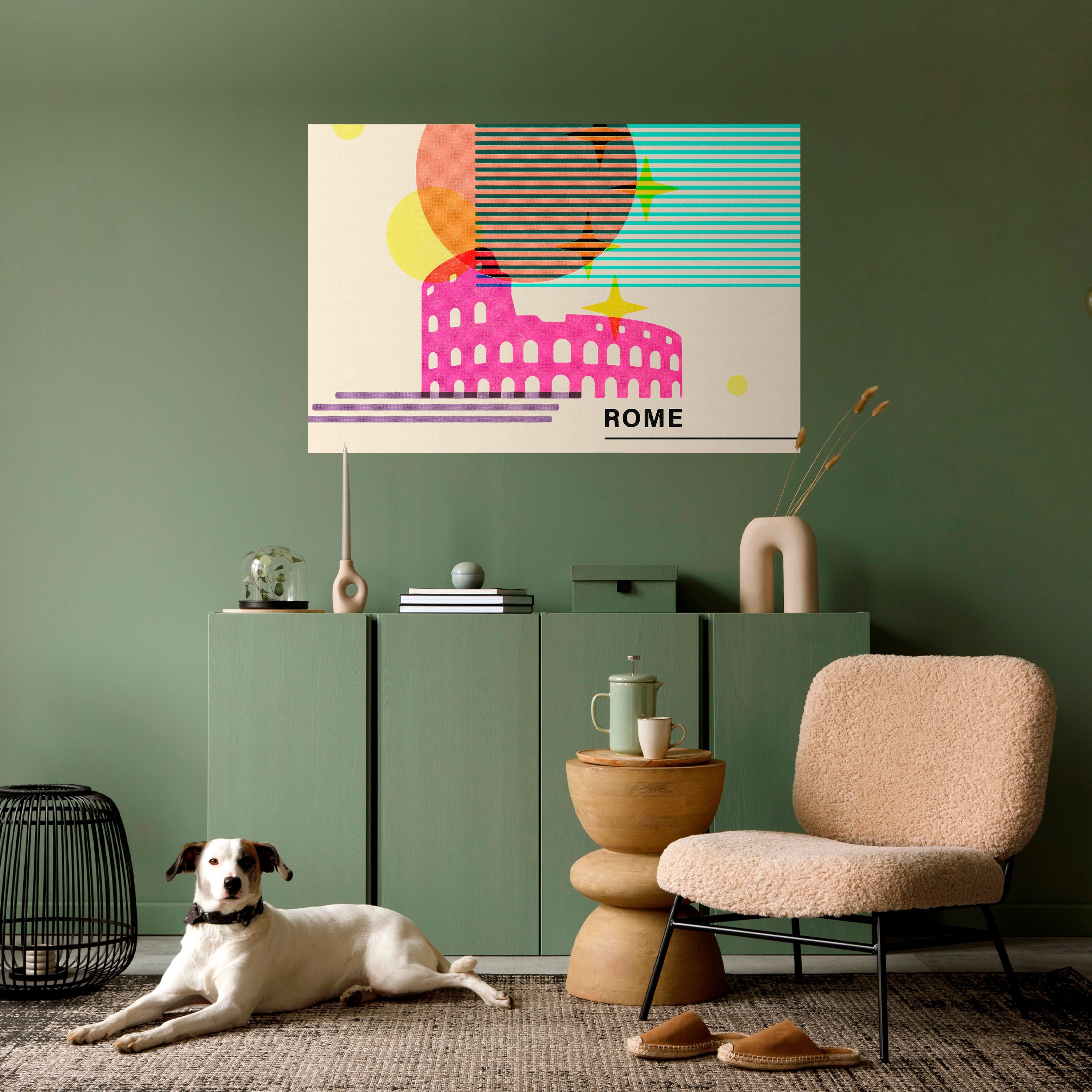 ROMAN SPARKLE Peel and Stick Horizontal Poster