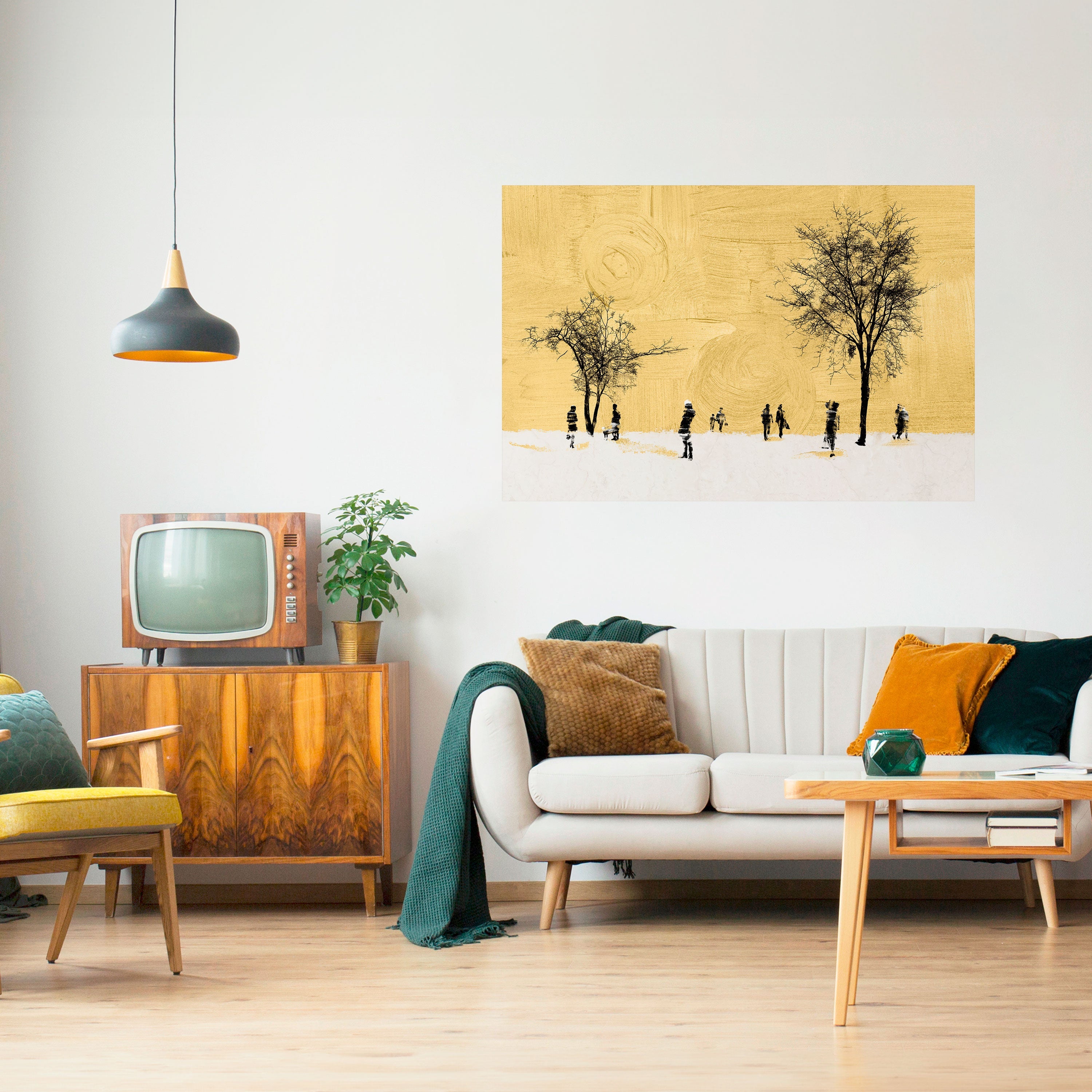 ERASED IN TIME Peel and Stick Horizontal Poster