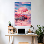 MARS OVER THE BLED LAKE Poster Vertical Autocolante