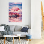 MARS OVER THE BLED LAKE Poster Vertical Autocolante