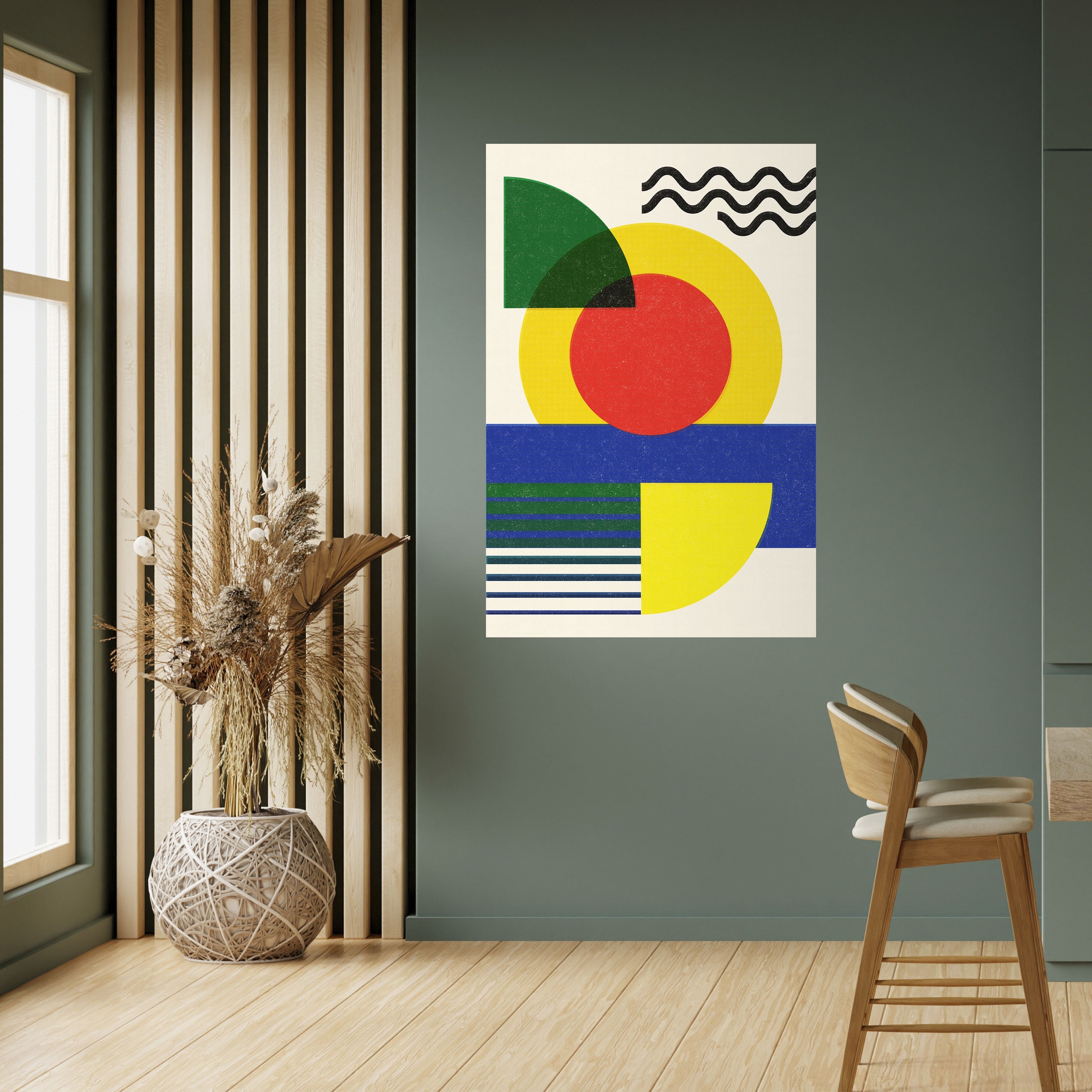 SUNSET FORMATION Peel and Stick Vertical Poster