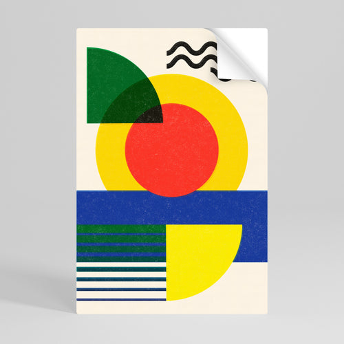 SUNSET FORMATION Póster Autocolante Vertical