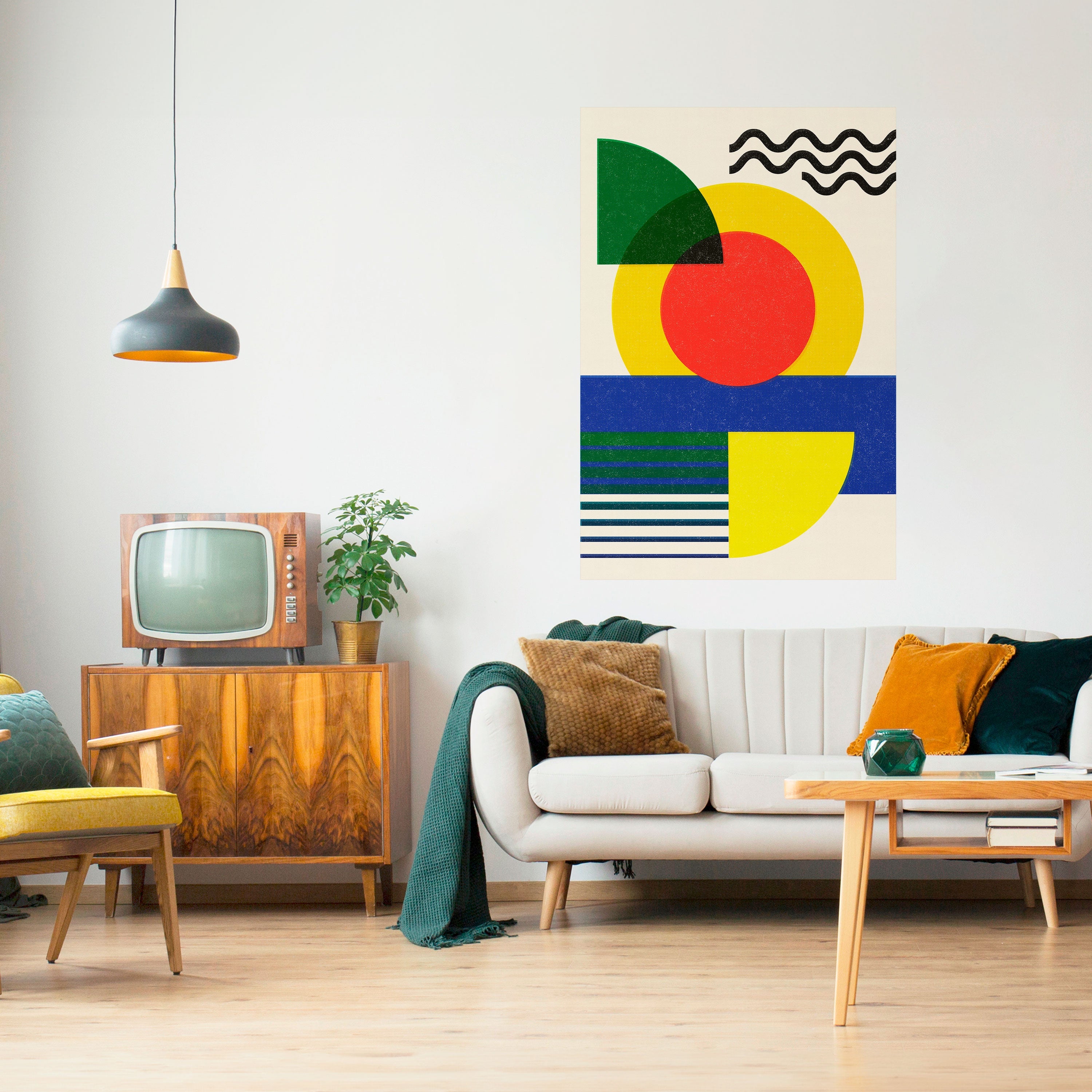 SUNSET FORMATION Poster Vertical Autocolante