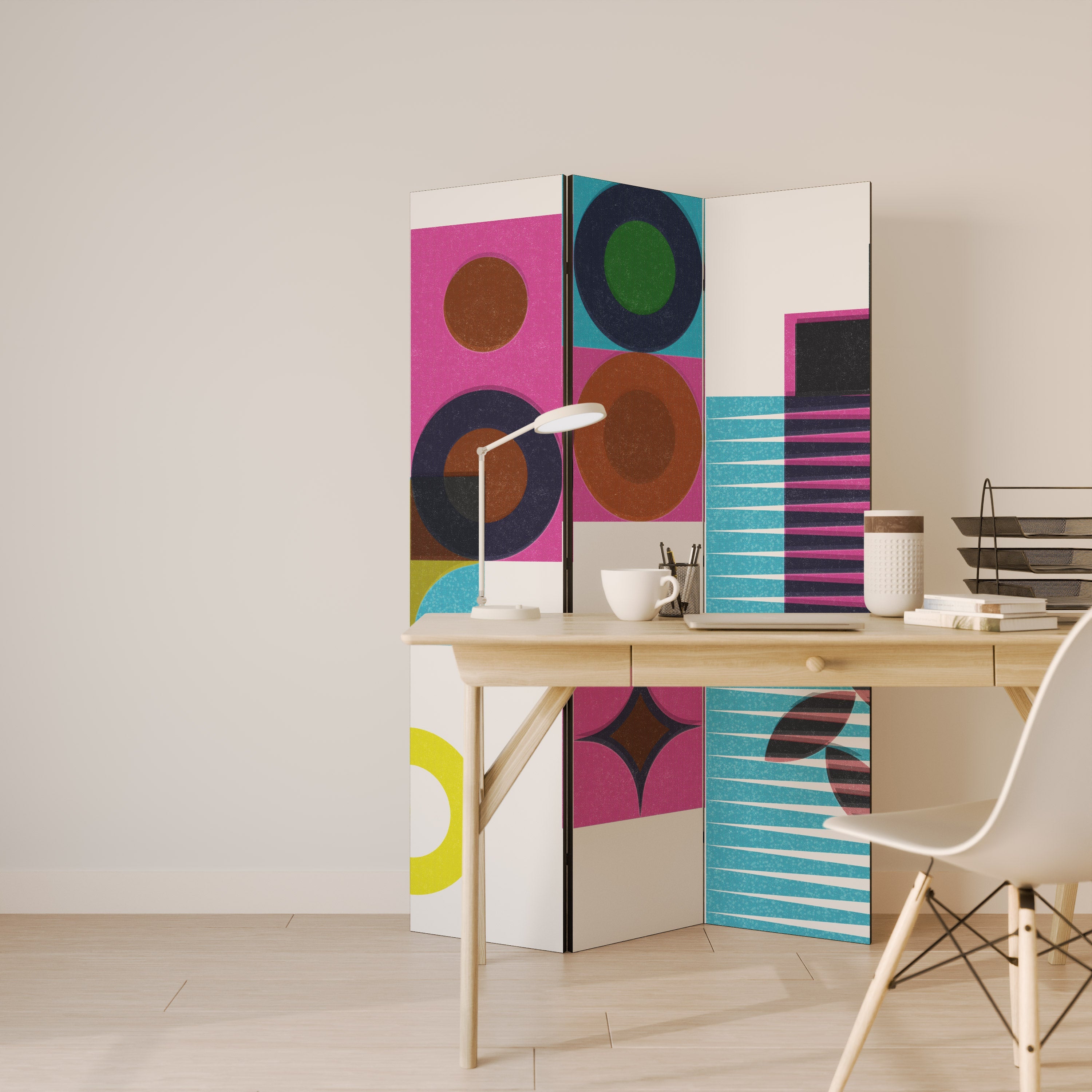 FORM VARIETY Biombo Decorativo de 3 Painéis