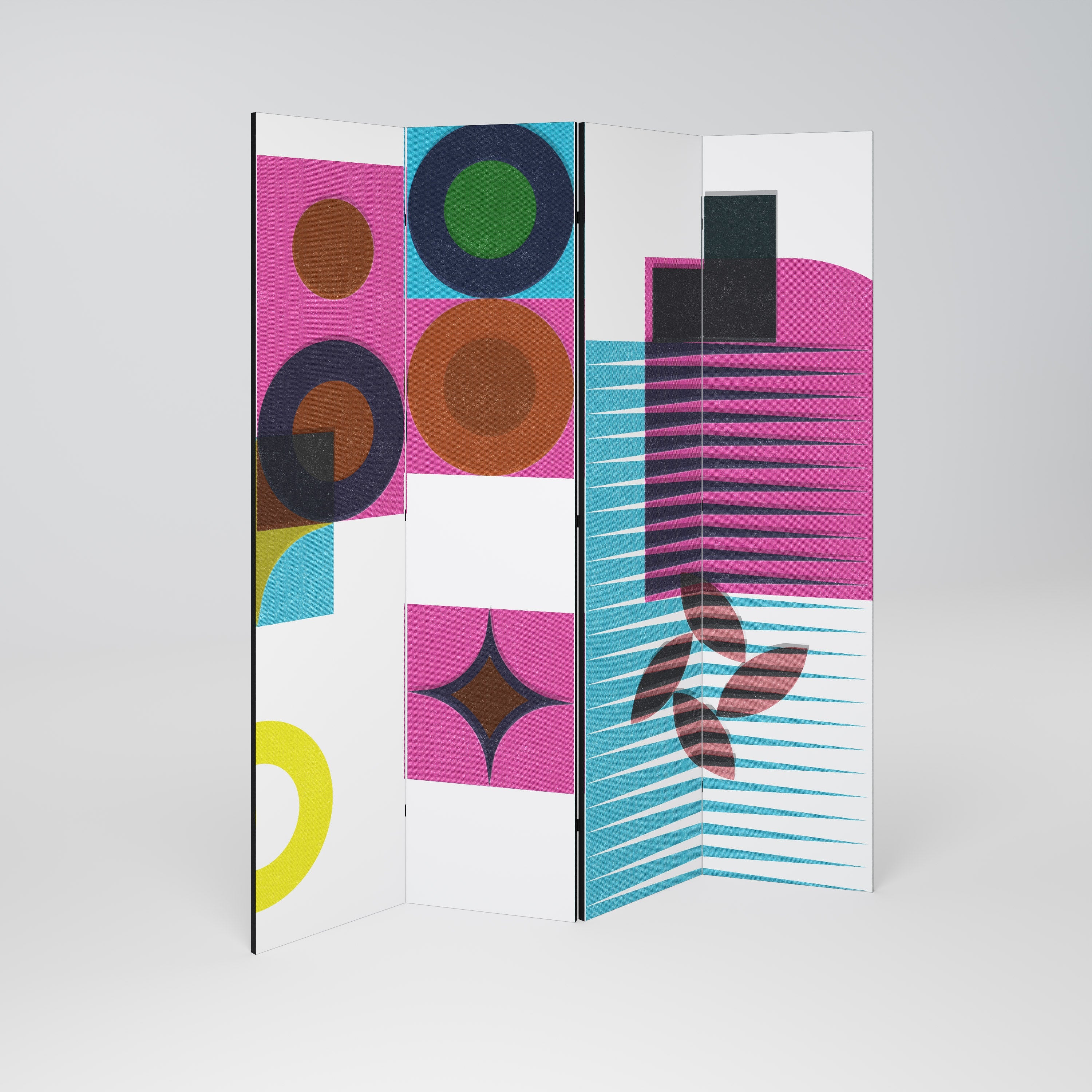FORM VARIETY Biombo Decorativo de 4 Painéis