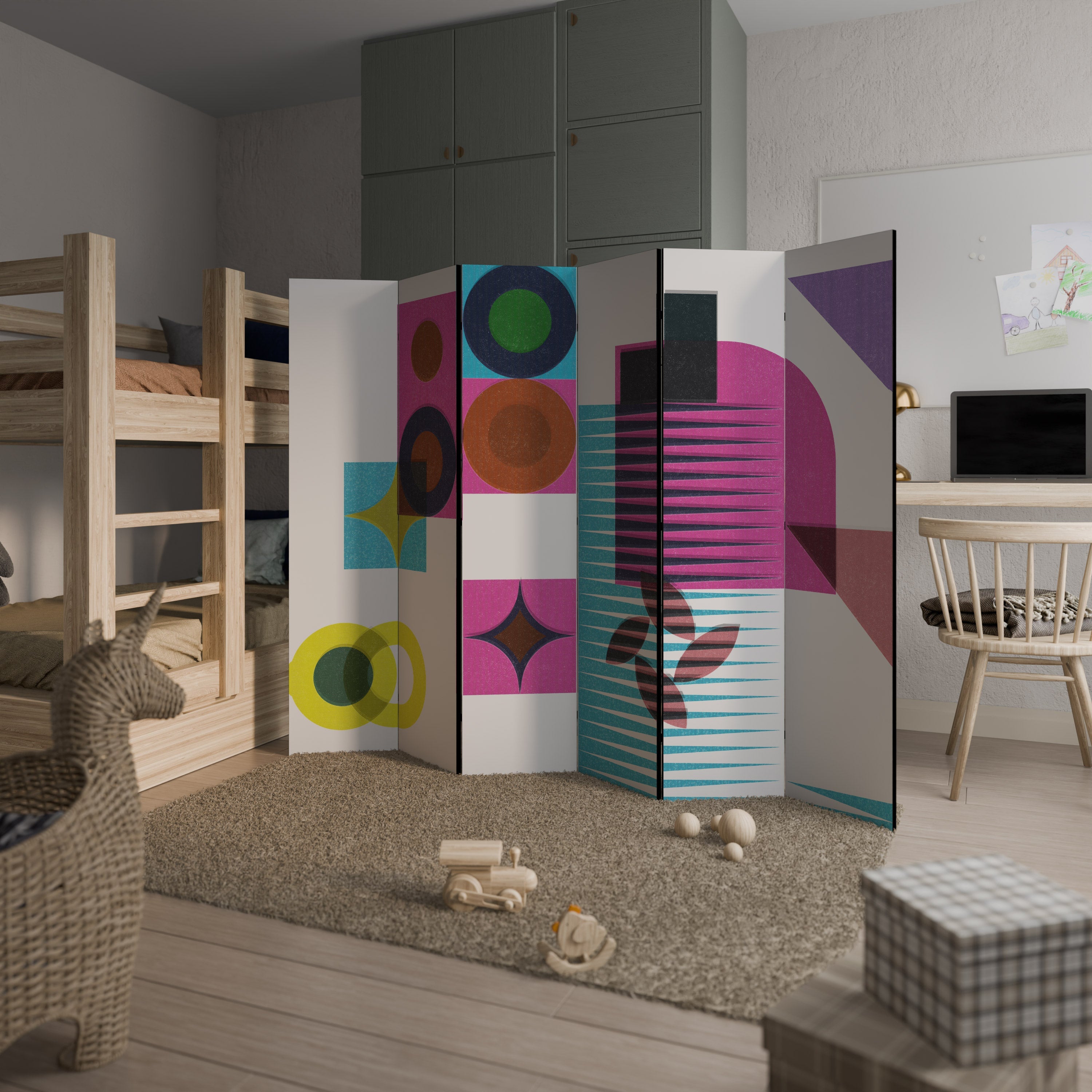 FORM VARIETY Biombo Decorativo de 6 Painéis