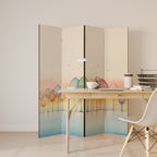 COLORFUL OASIS 4-Panel Room Divider