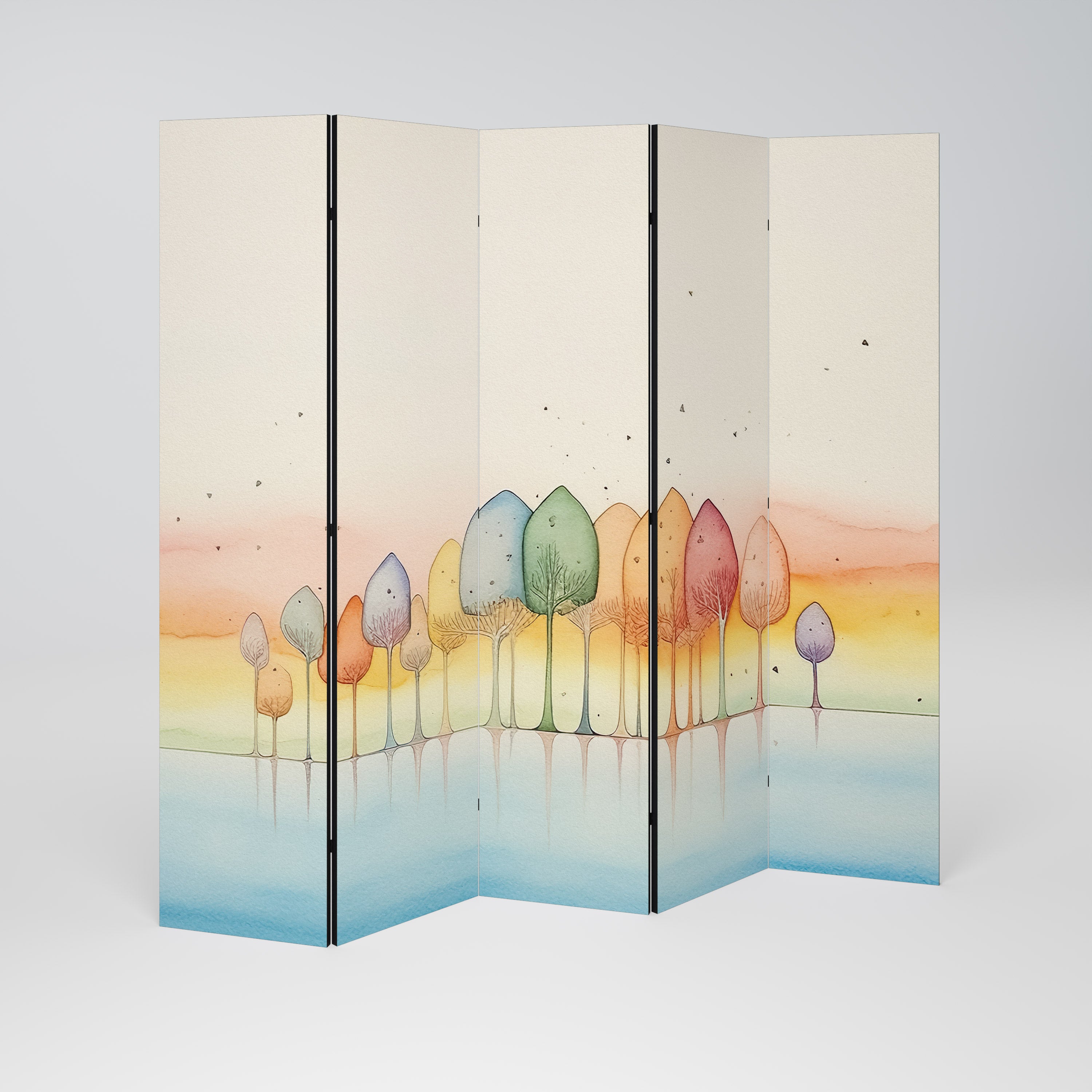 COLORFUL OASIS 5-Panel Room Divider
