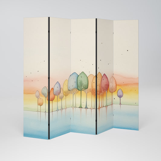 COLORFUL OASIS 5-Panel Room Divider