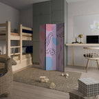 PINKY FRENZY Decorative 3-Panel Room Divider
