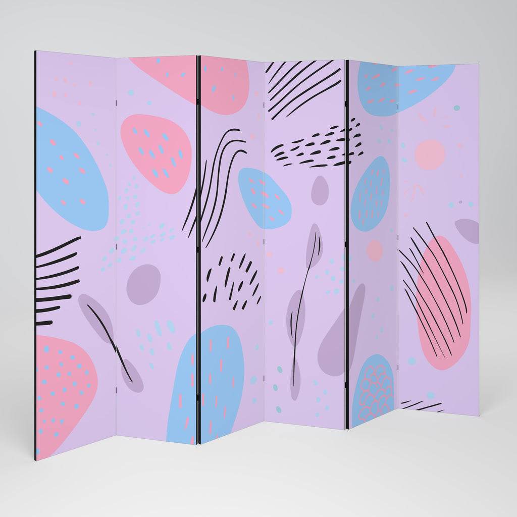 PINKY FRENZY 6-Panel Room Divider