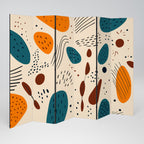 VIBRANT FRENZY Biombo de 6 Painéis