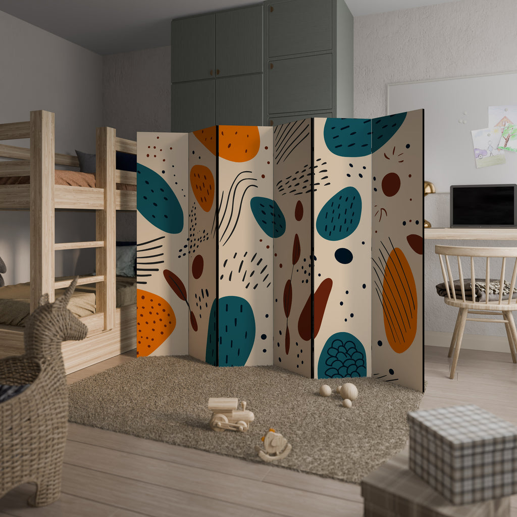 VIBRANT FRENZY Biombo de 6 Painéis