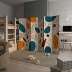 VIBRANT FRENZY Decorative 6-Panel Room Divider
