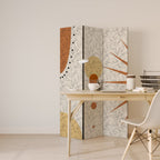 RAYS AND ROUNDELS Biombo Decorativo de 3 Painéis