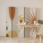 RAYS AND ROUNDELS Biombo Decorativo de 5 Painéis