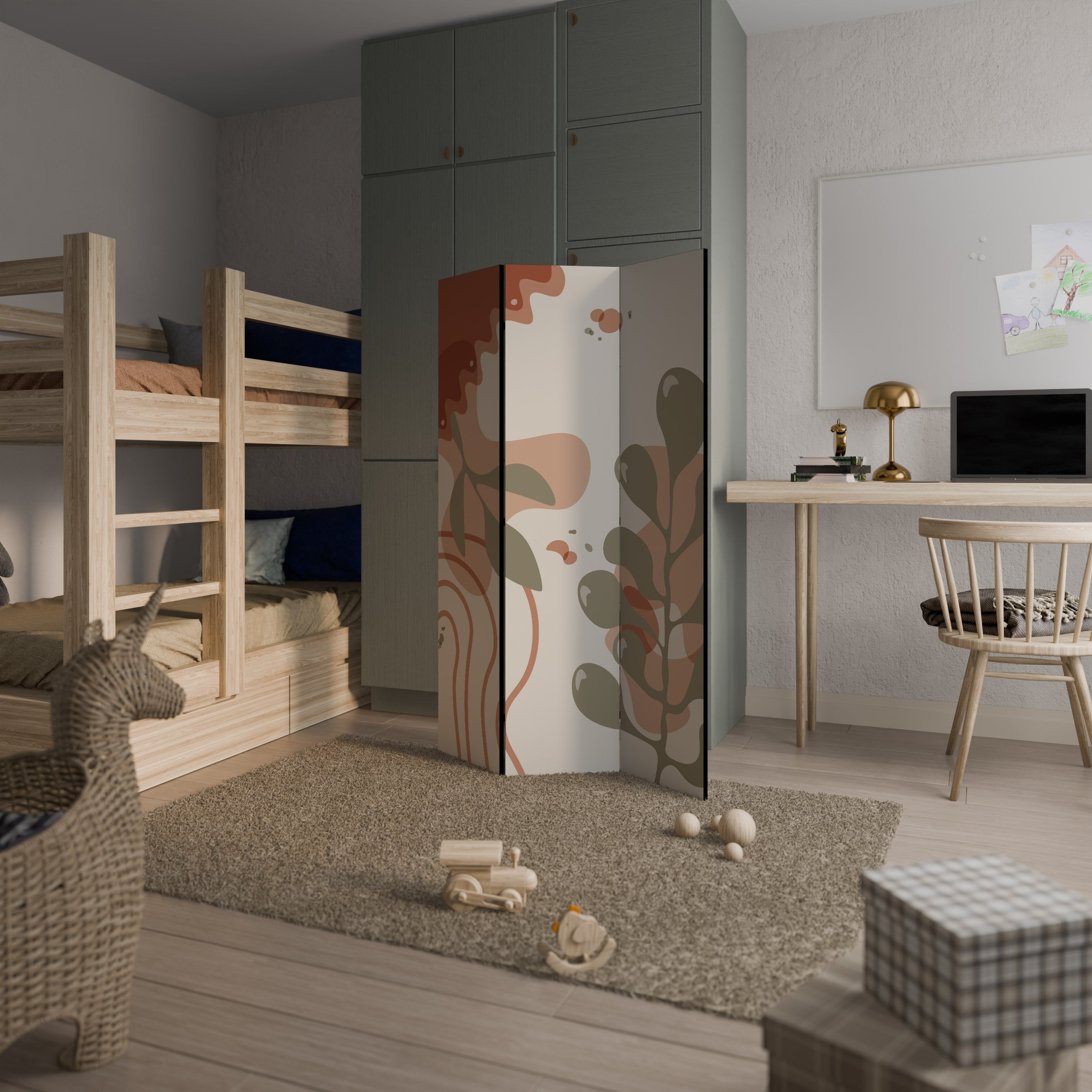 ARTISTRY AURA Biombo de 3 Painéis