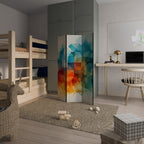 VIBRANT FACETS UNITE Biombo Decorativo de 3 Painéis