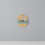 COFFEE PLEASURES Prateleira Oval Decorativa em Efeito Carvalho