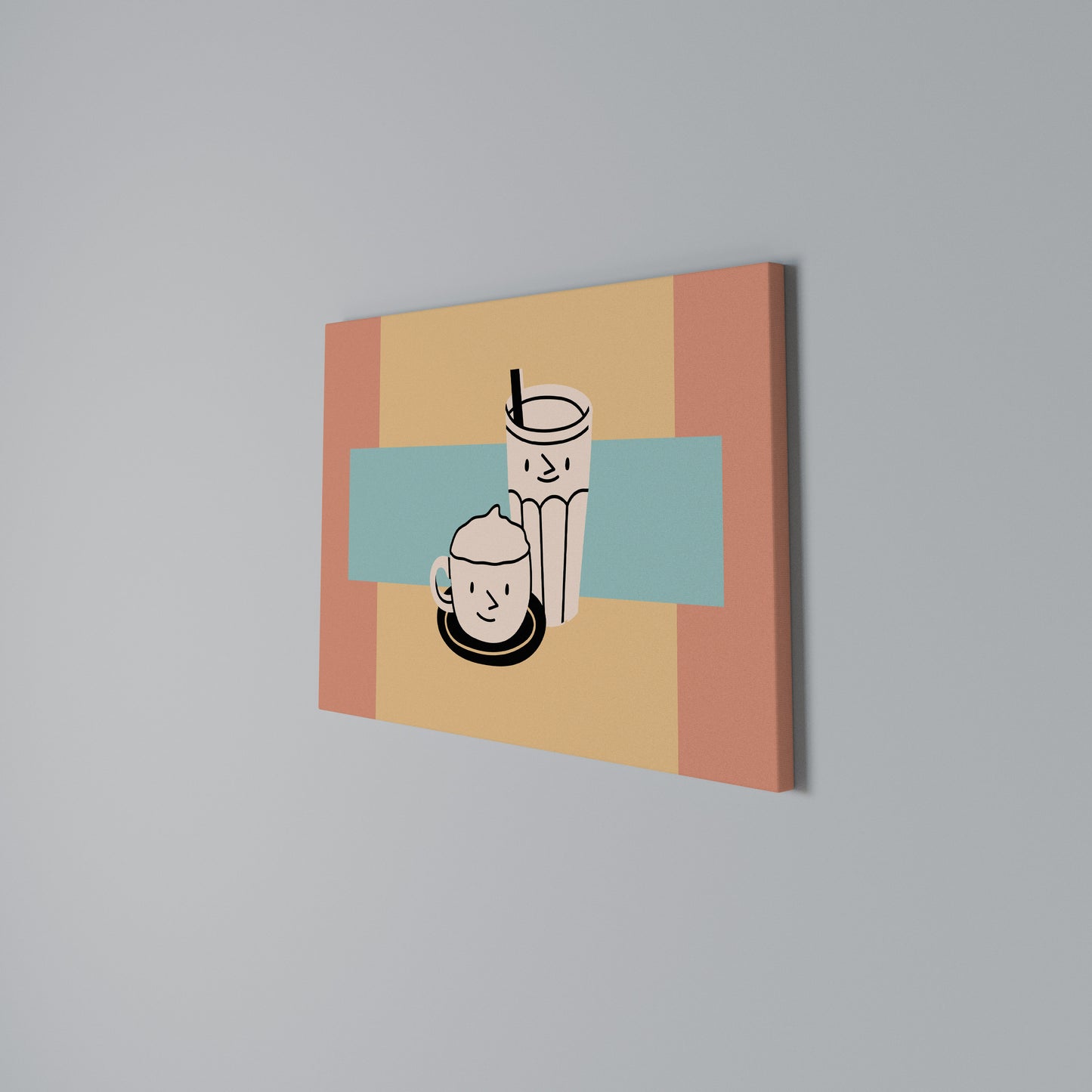 COFFEE PLEASURES Horizontal Canvas Print
