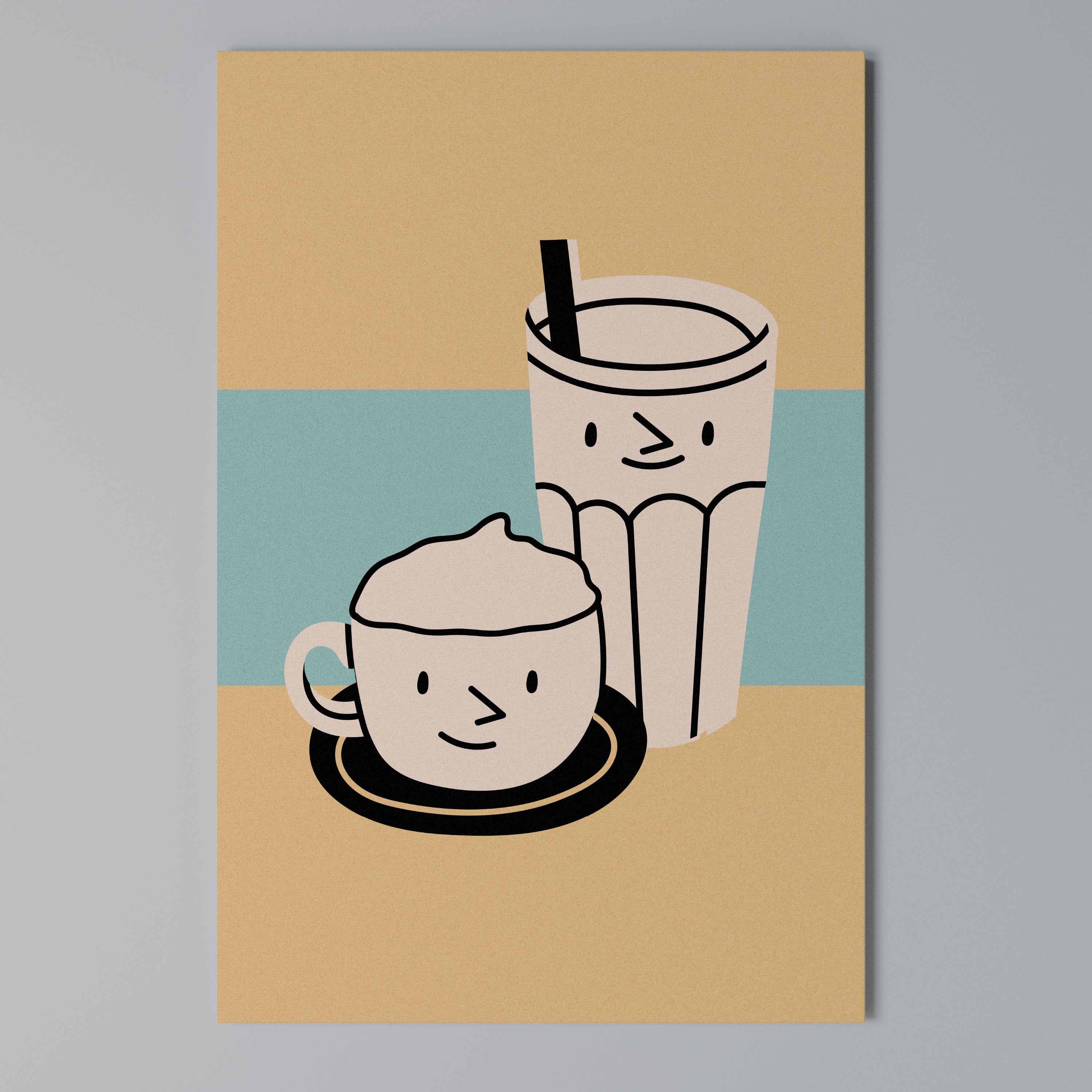 COFFEE PLEASURES Vertical Canvas Print