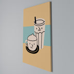 COFFEE PLEASURES Vertical Canvas Print