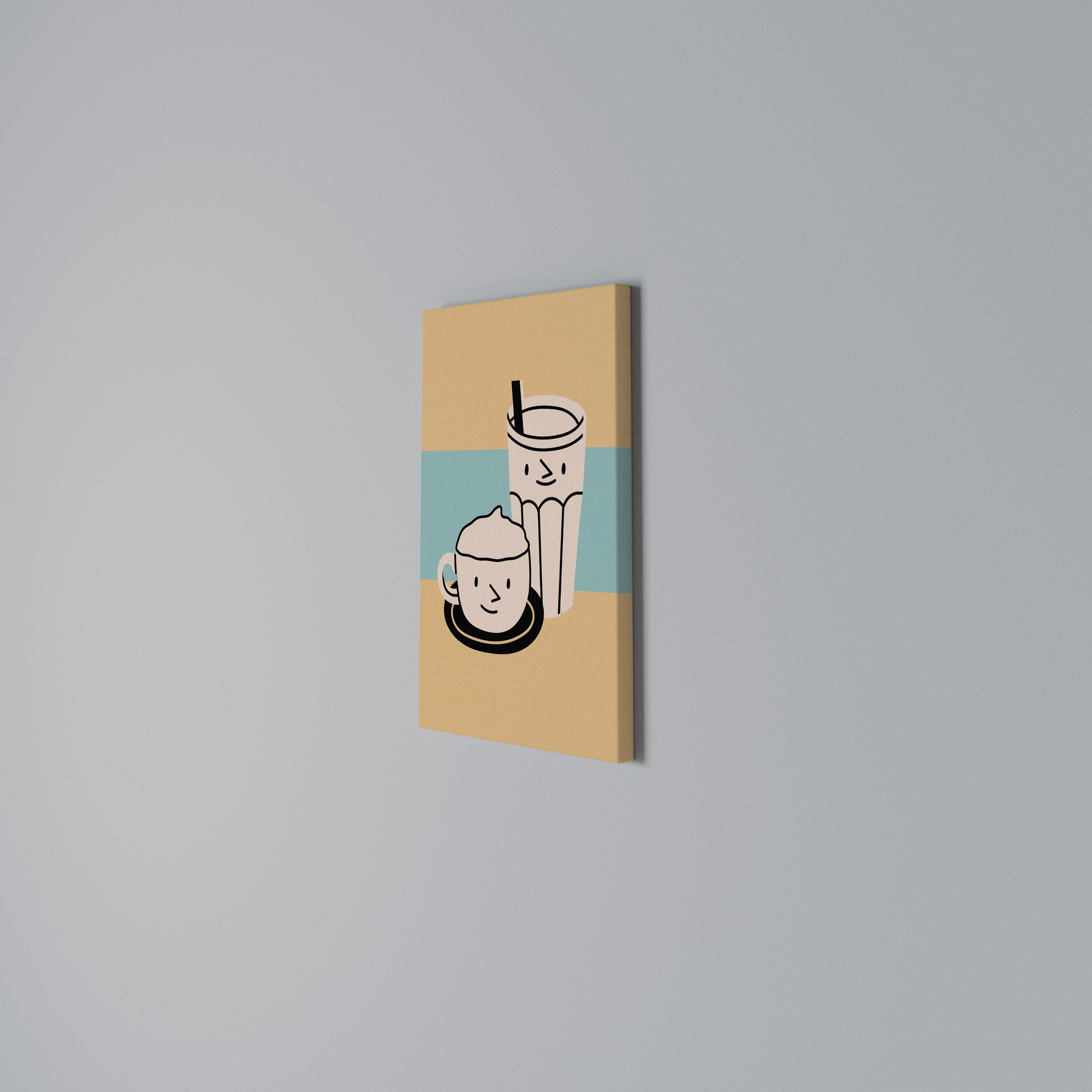 COFFEE PLEASURES Vertical Canvas Print