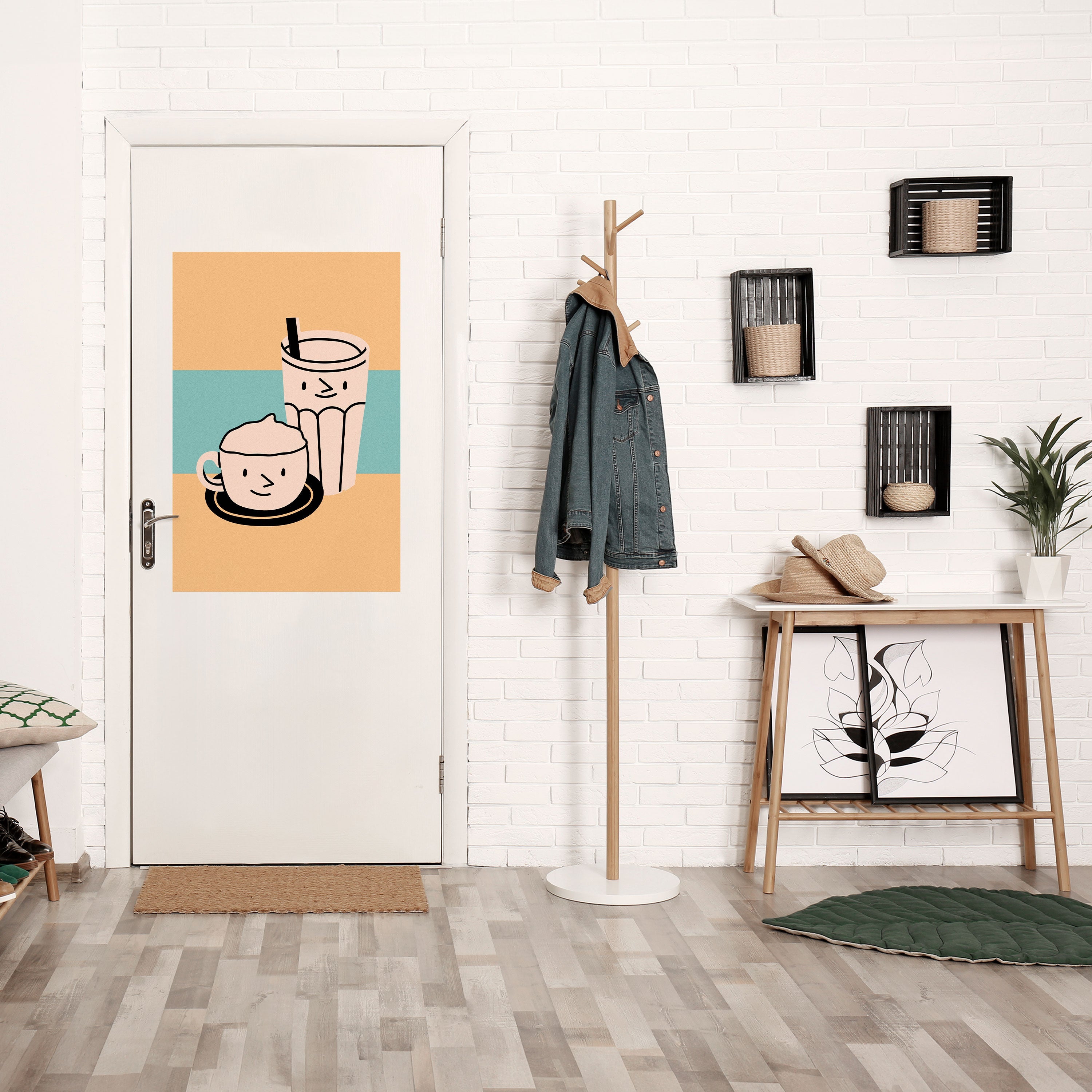 COFFEE PLEASURES Poster Vertical Autocolante